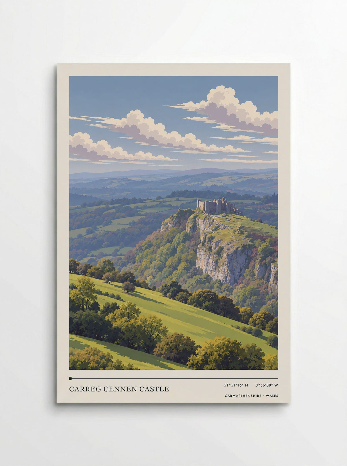 Carreg Cennen Castle, Carmarthenshire | Travel Poster - Poster