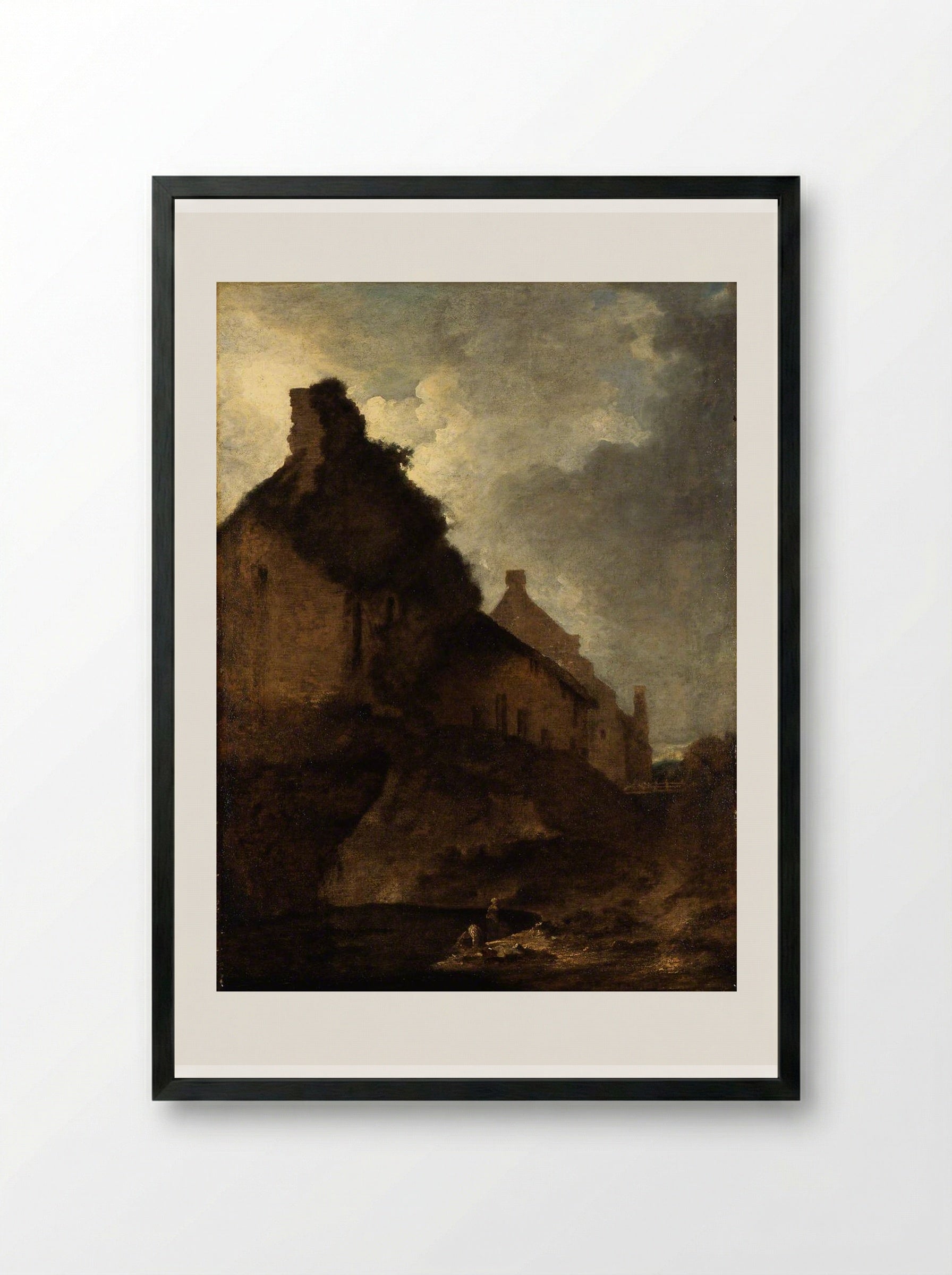 Carrow Abbey, Norwich - John Crome - Framed Print Black