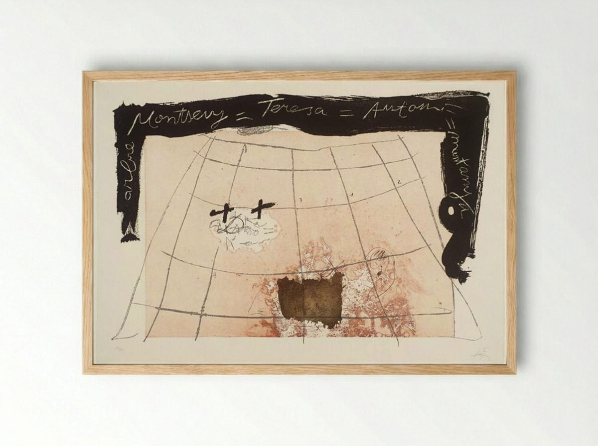 Cartography - Antoni Tàpies - Framed Print Wood