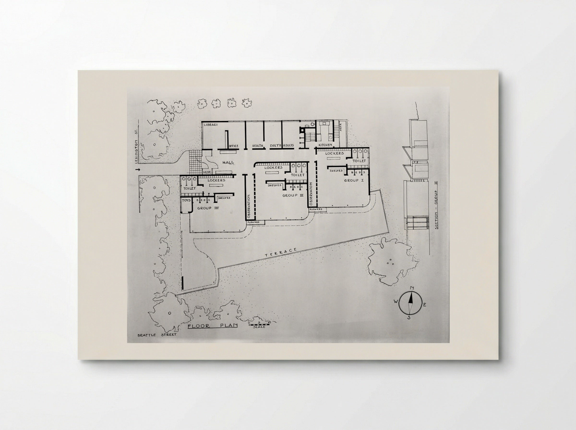 Caryl Peabody Nursery School Plan - Walter Gropius - Poster