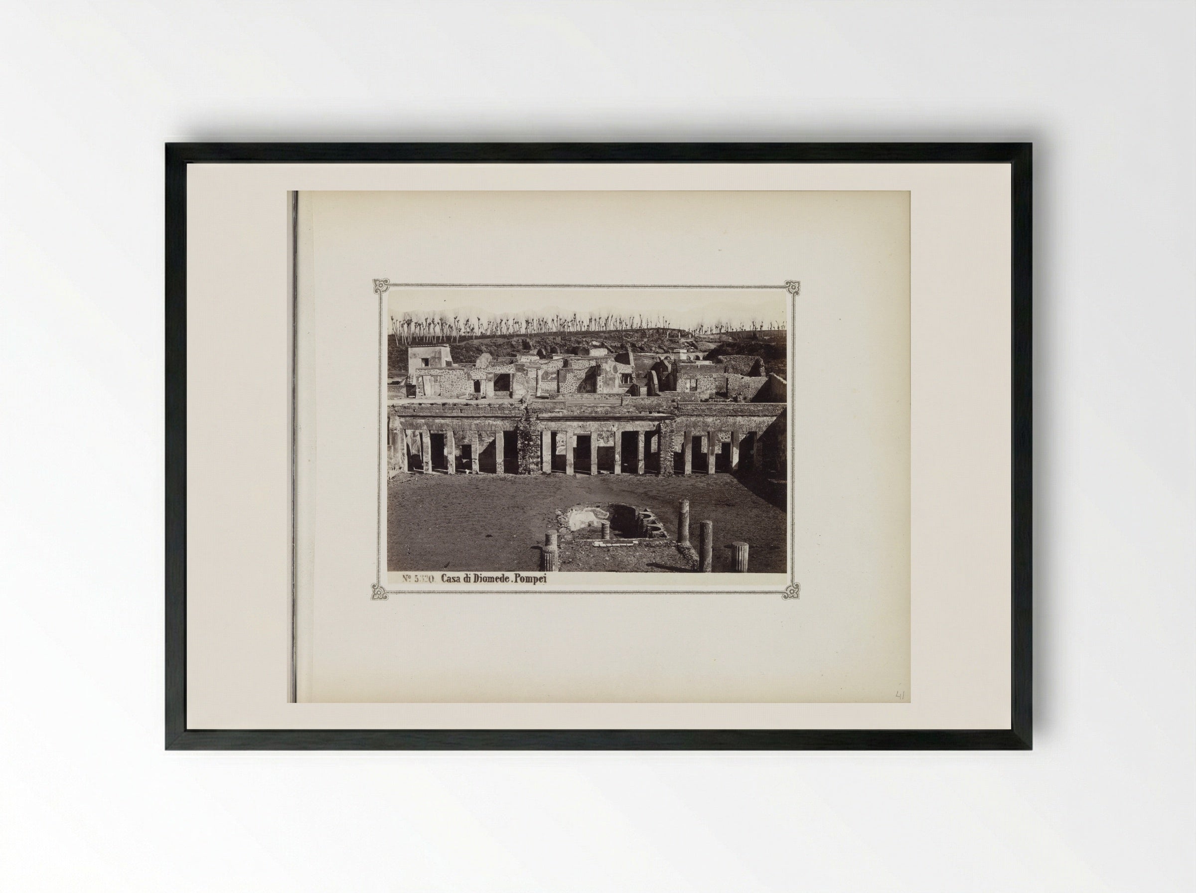Casa di Diomede, Pompei - Giorgio Sommer - Framed Print Black