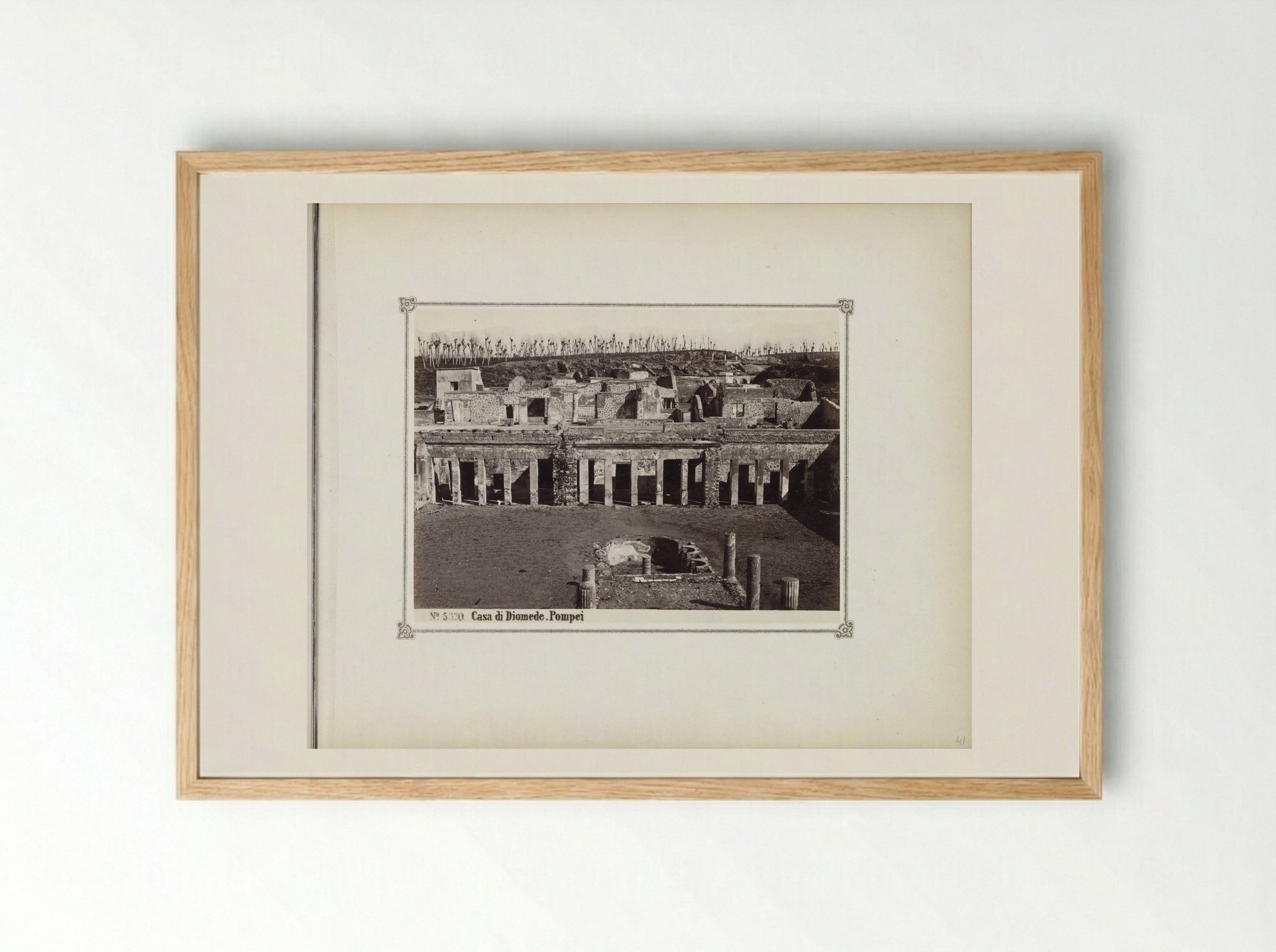 Casa di Diomede, Pompei - Giorgio Sommer - Framed Print Wood