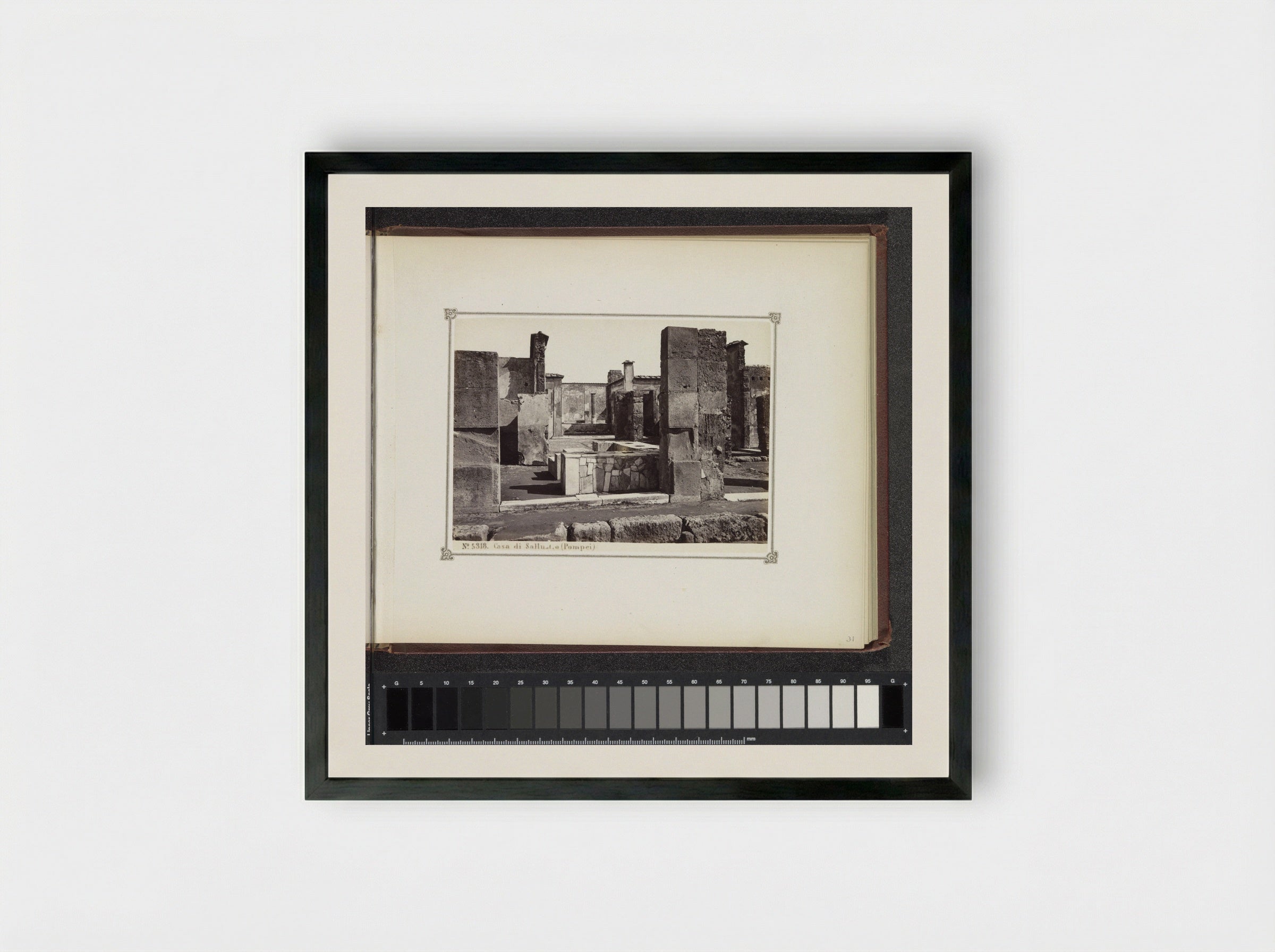 Casa di Sallustio (Pompeii) - Giorgio Sommer - Framed Print Black
