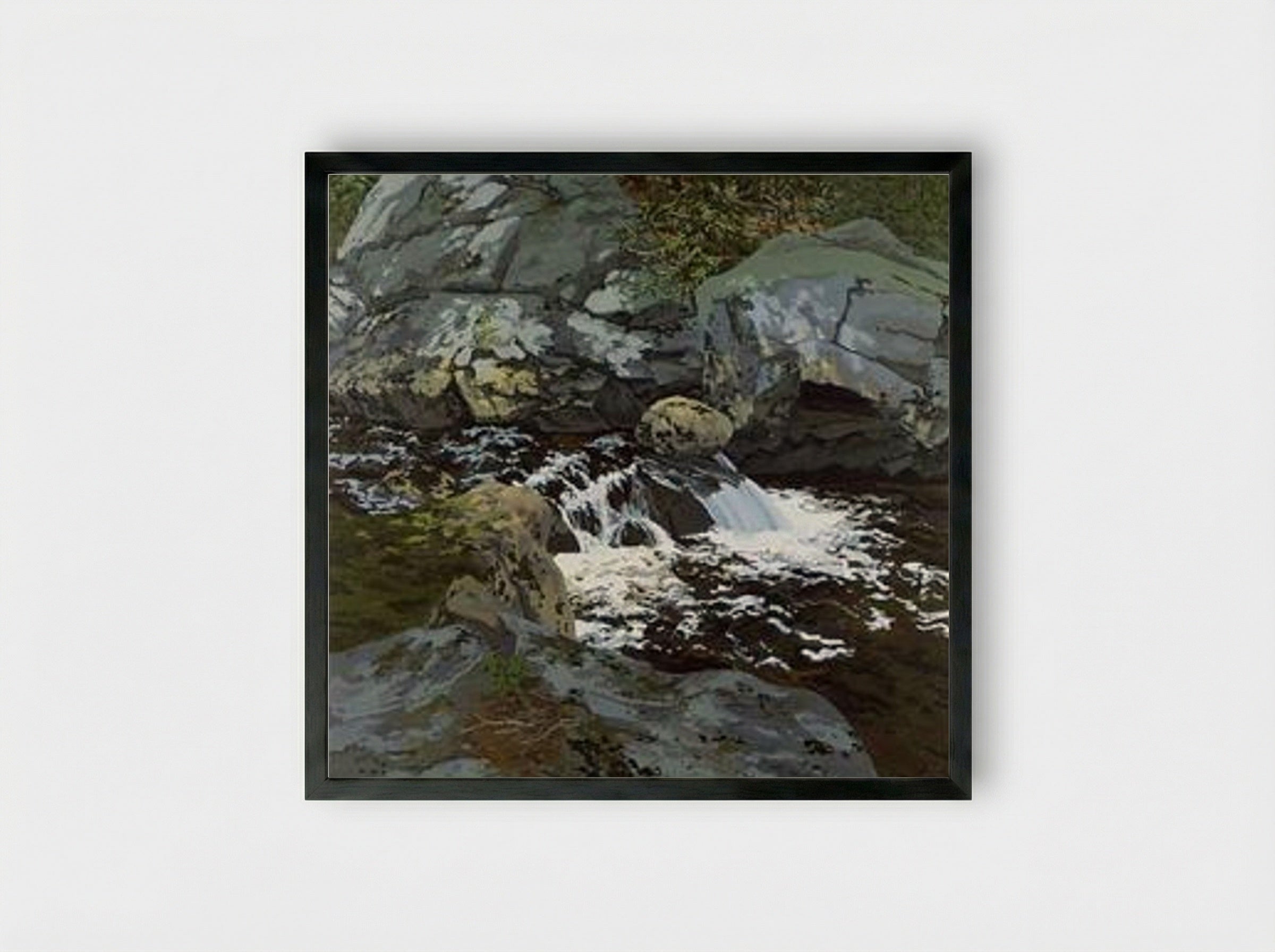Cascade - Neil Welliver - Framed Print Black