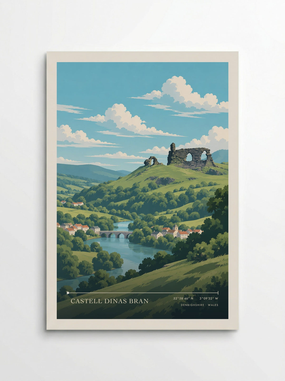 Castell Dinas Bran, Denbighshire | Travel Poster - Poster