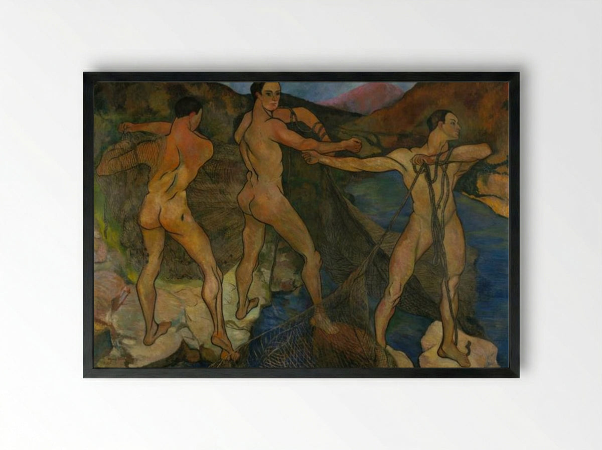 Casting the Net - Suzanne Valadon - Framed Print Black