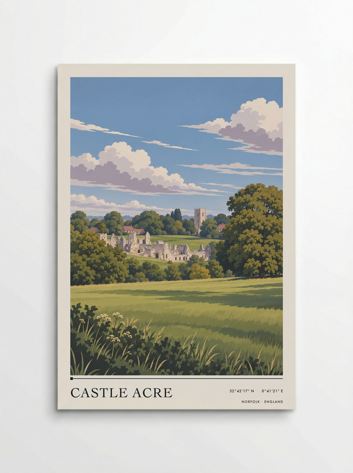 Castle Acre, Norfolk | Travel Poster - Poster