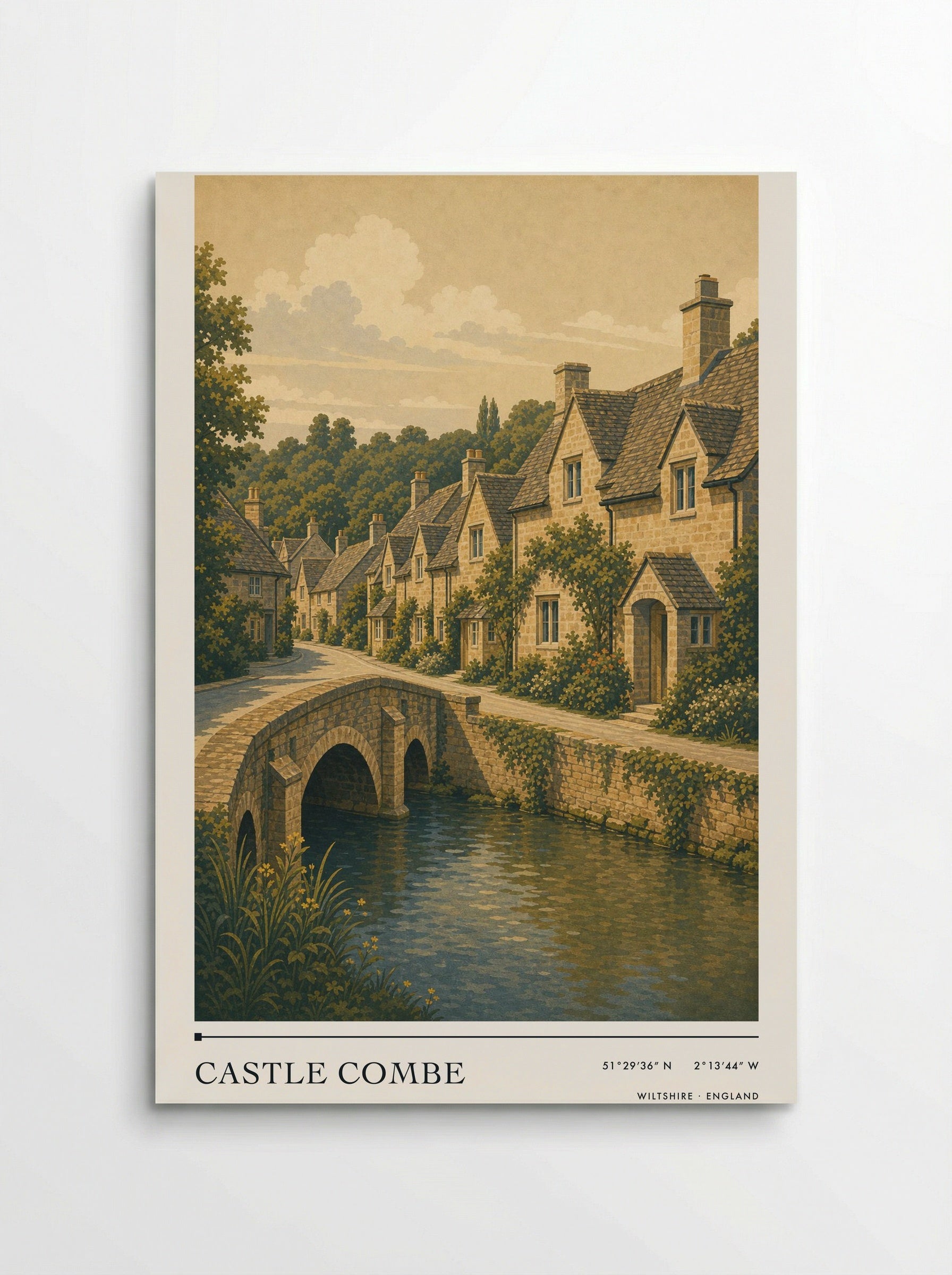 Castle Combe Wiltshire England Travel Poster - Poster