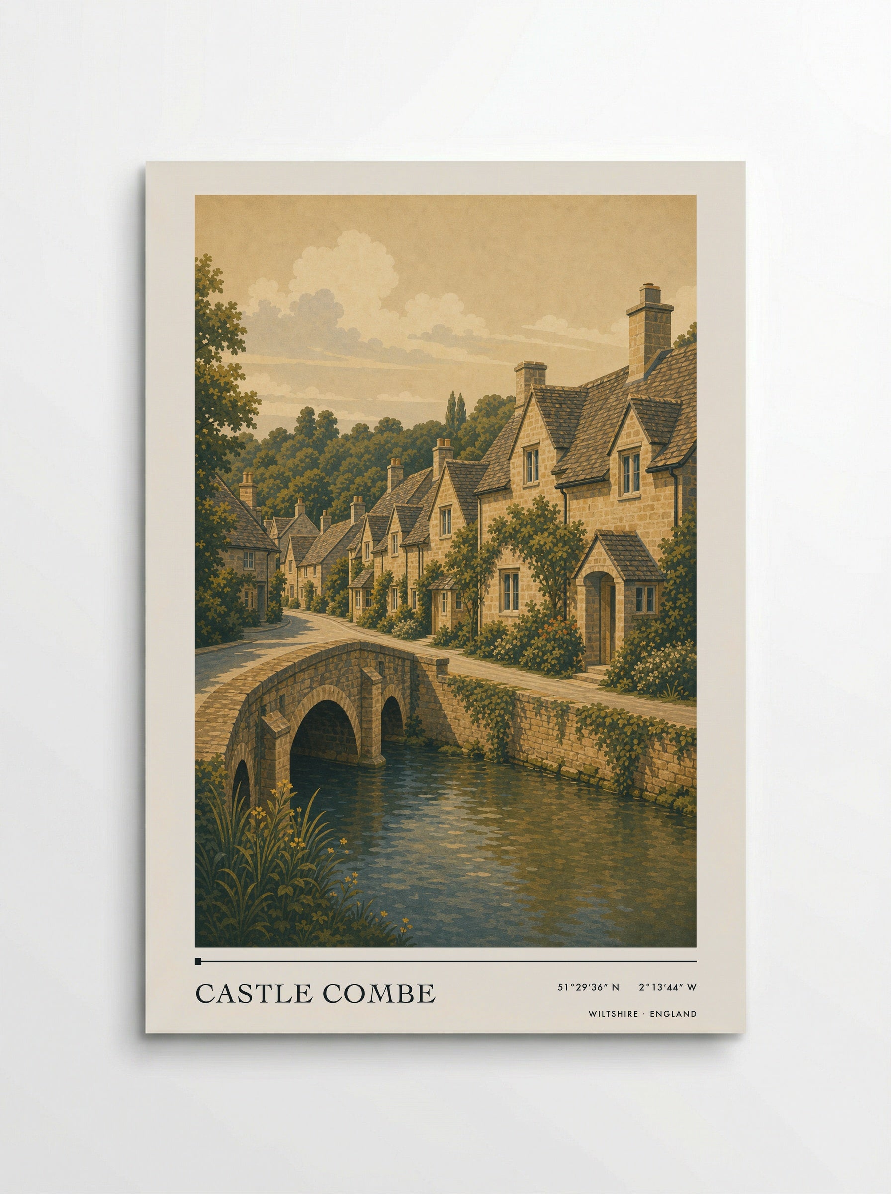 Castle Combe Wiltshire England Travel Poster - Poster