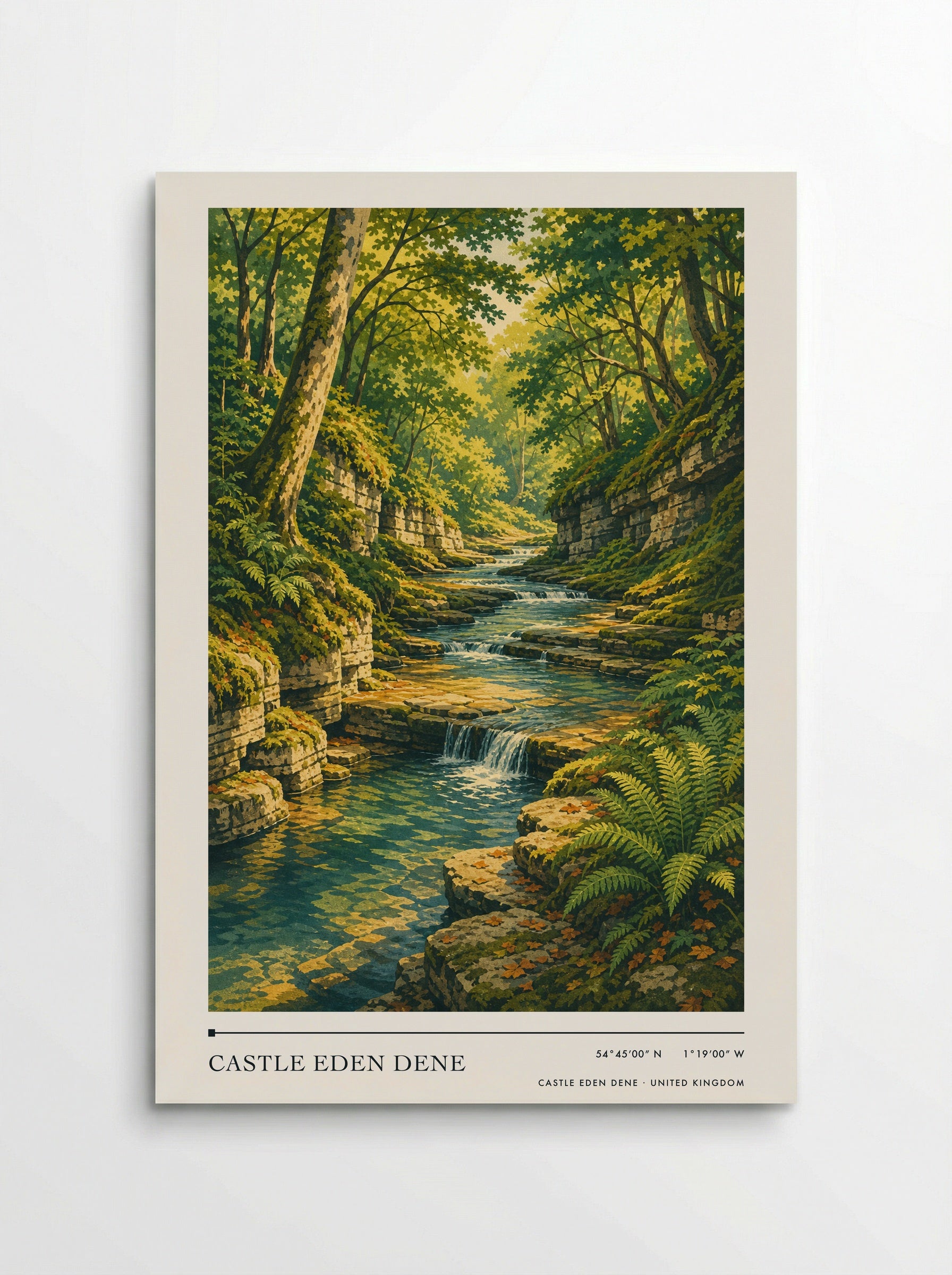 Castle Eden Dene United Kingdom Travel Poster - Poster