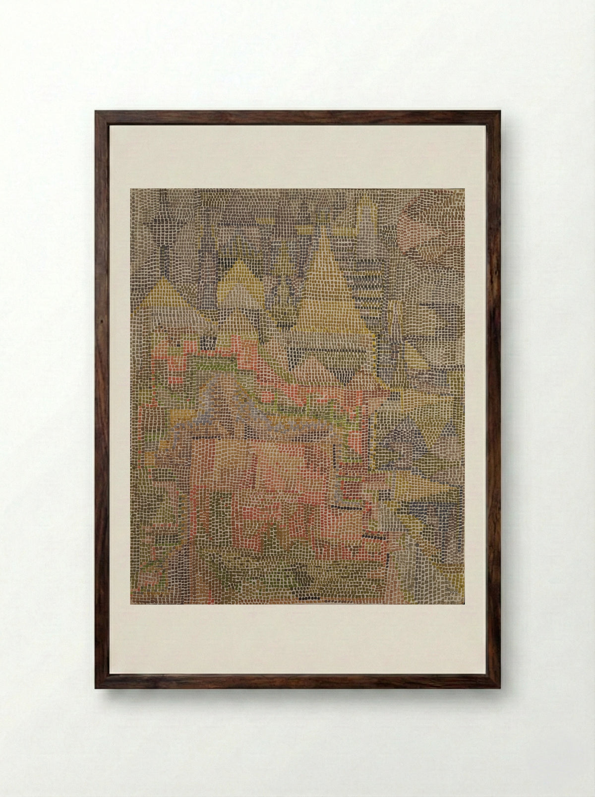 Castle Garden - Paul Klee - Framed Print Dark Wood