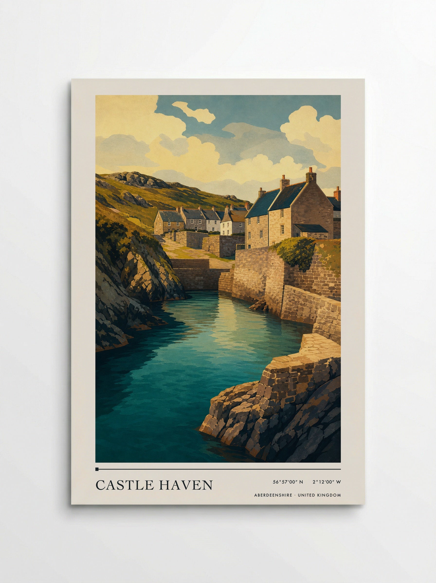 Castle Haven Aberdeenshire United Kingdom Travel Poster - Poster