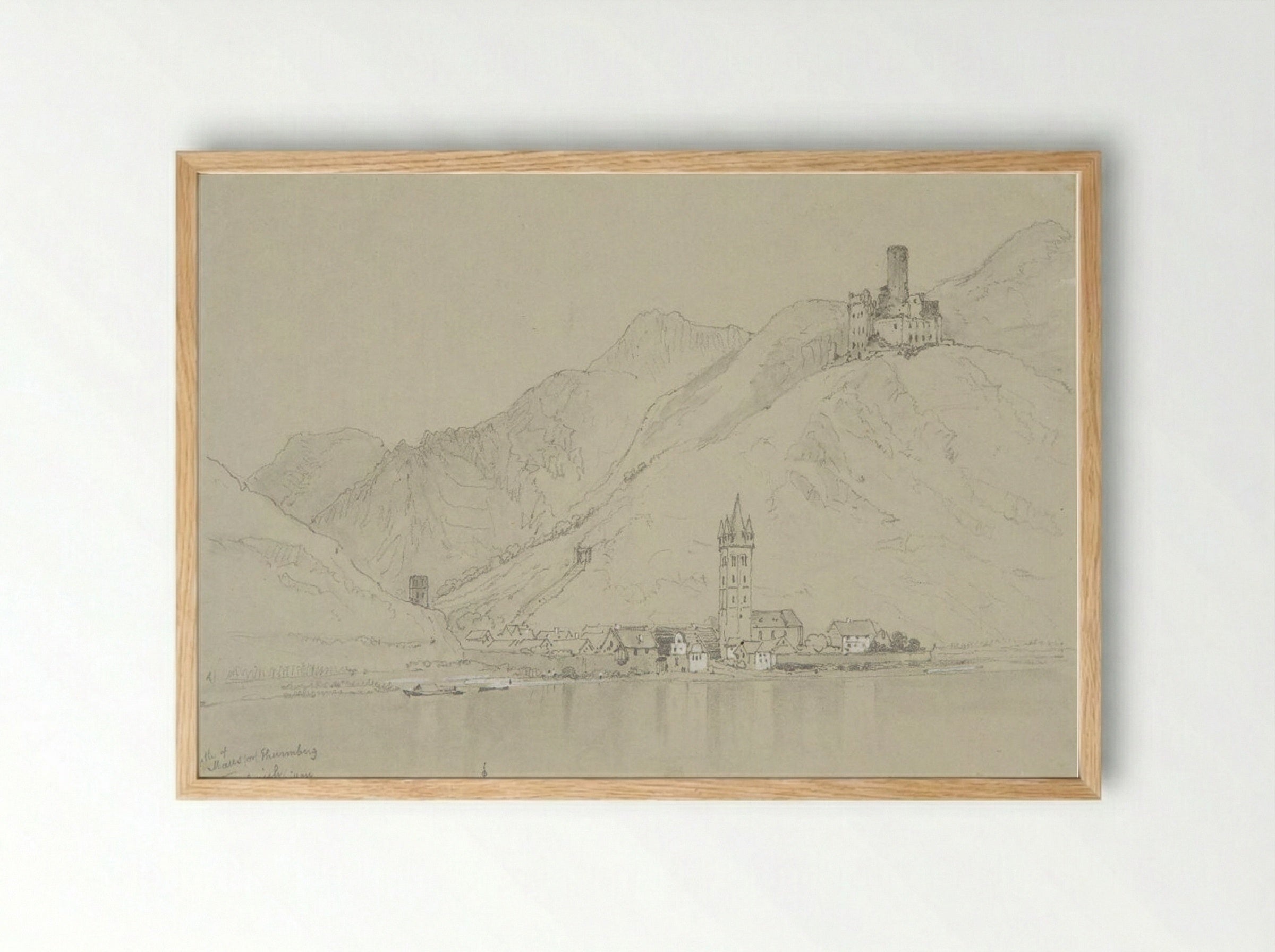 Castle of Maus (Burg Maus) - Samuel Prout - Framed Print Wood