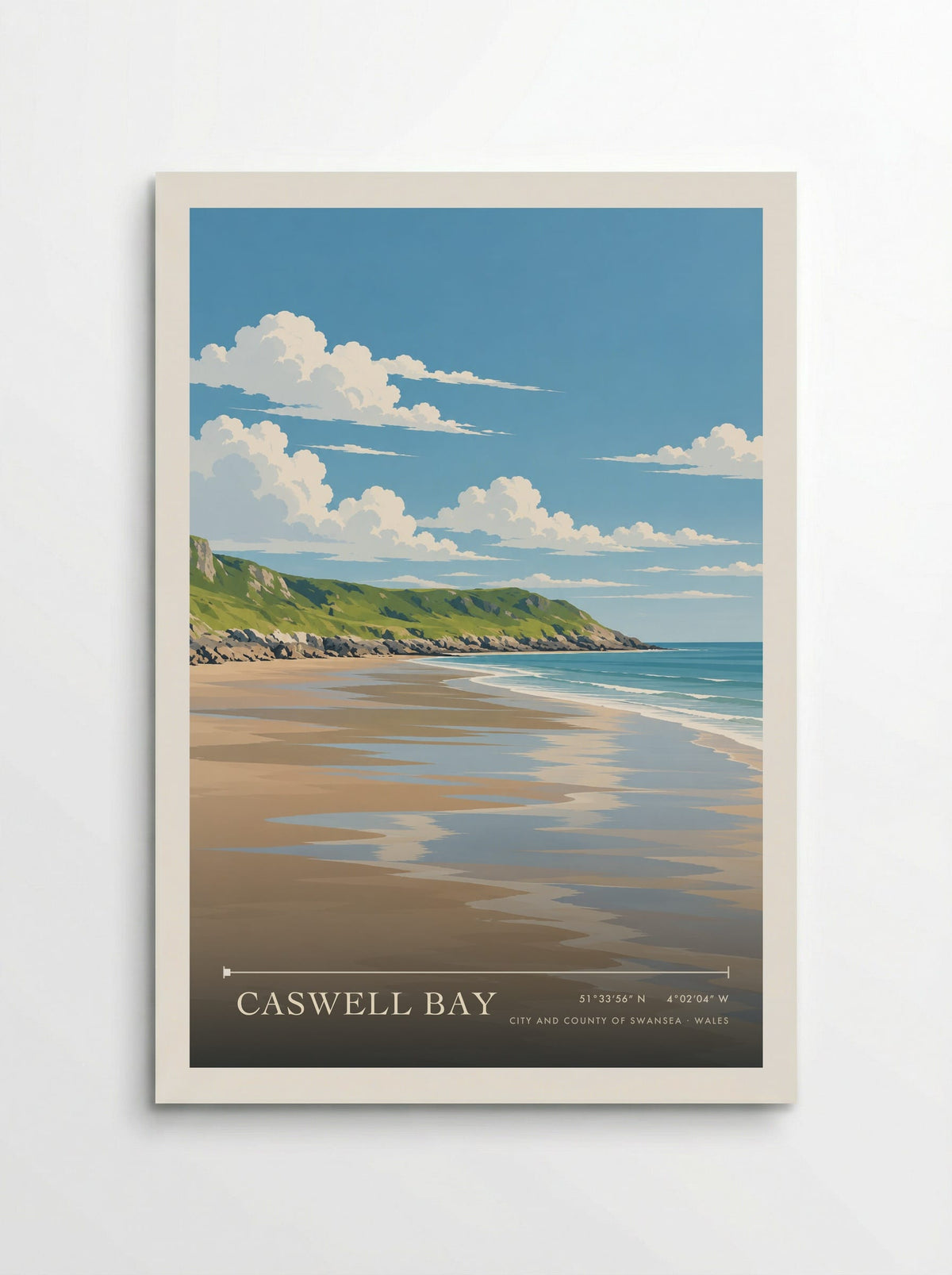 Caswell Bay, City and County of Swansea | Travel Poster - Poster