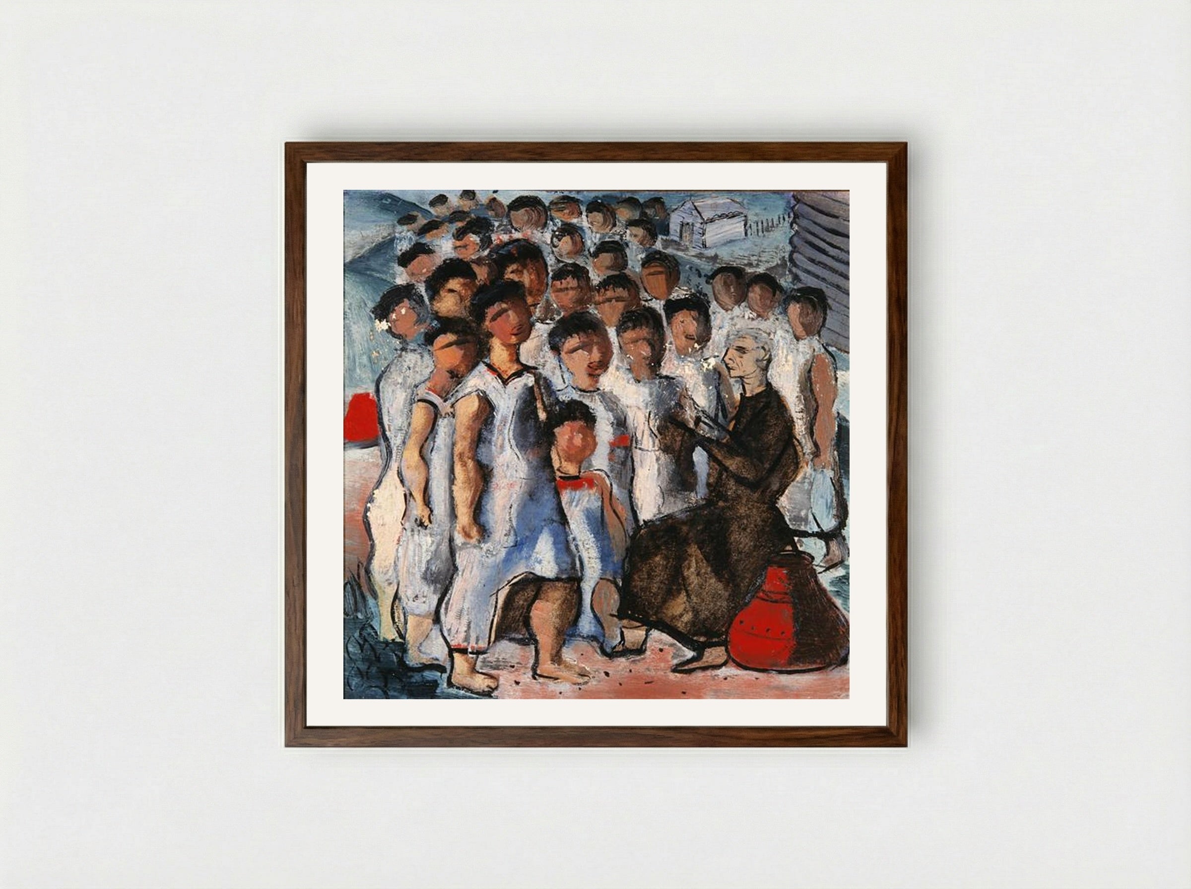 Catechesis - Candido Portinari - Framed Print Dark Wood