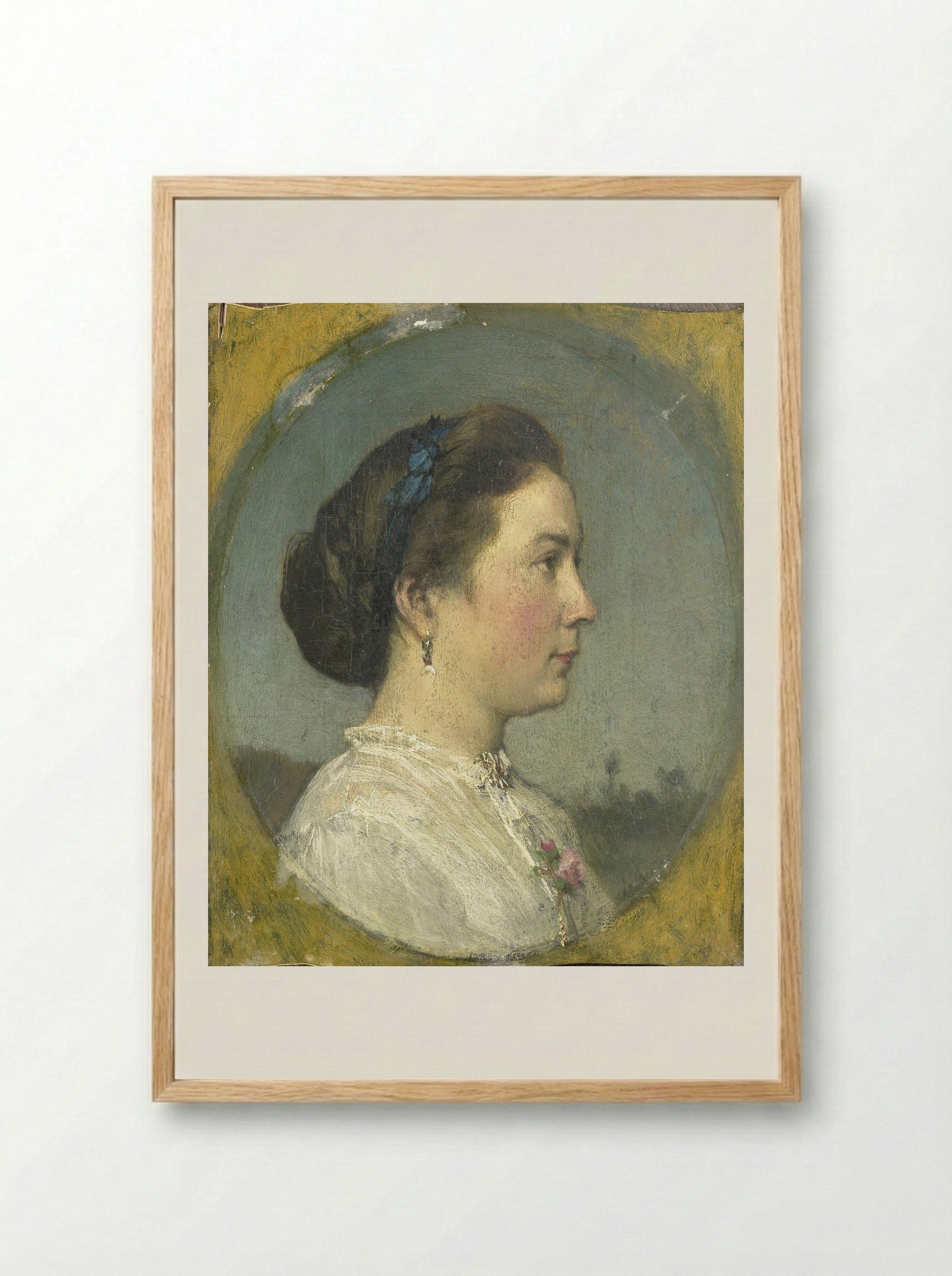 Catharina Hendrika Horn (1841-1905), Wife of the Artist - Jacob Maris - Framed Print Wood