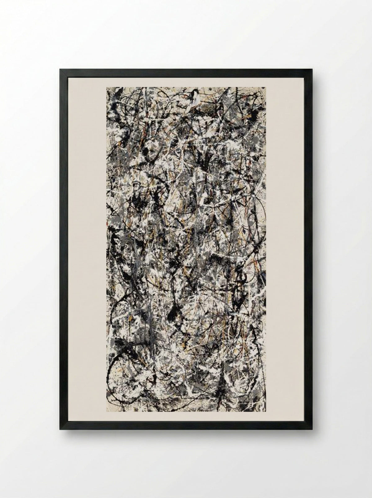 Cathedral - Jackson Pollock - Framed Print Black
