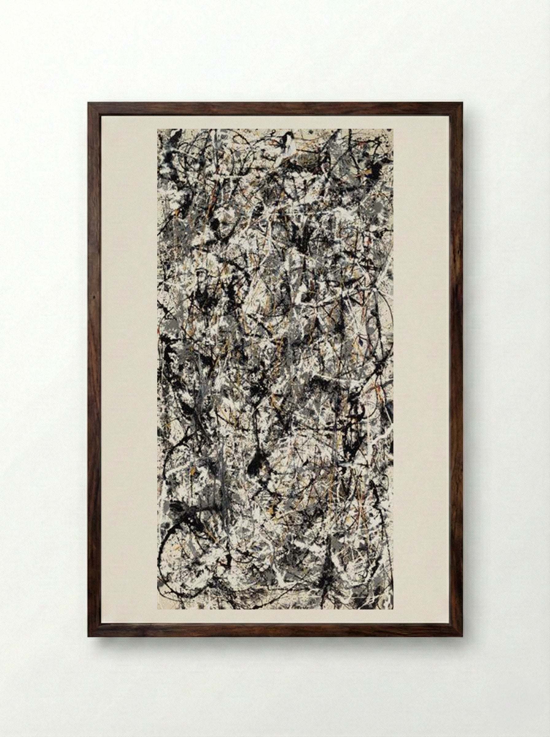 Cathedral - Jackson Pollock - Framed Print Dark Wood