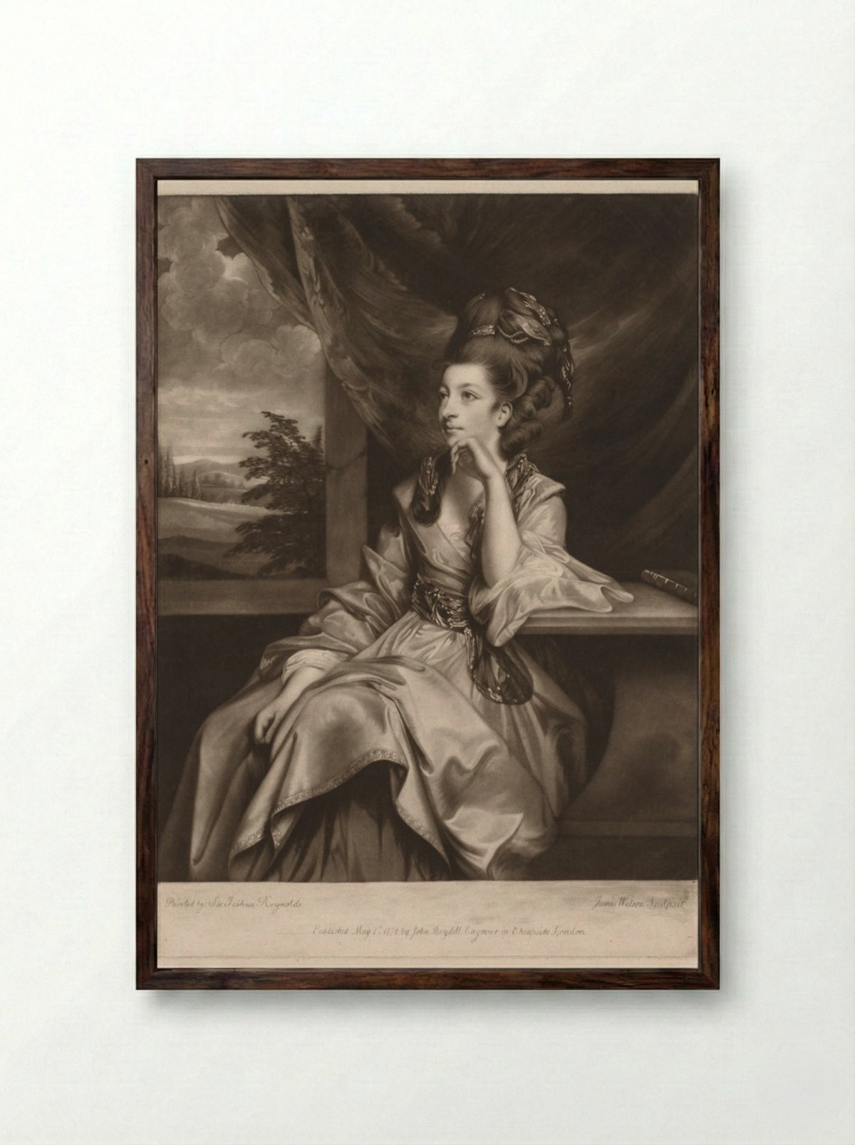 Catherine Bunbury - James Watson - Framed Print Dark Wood