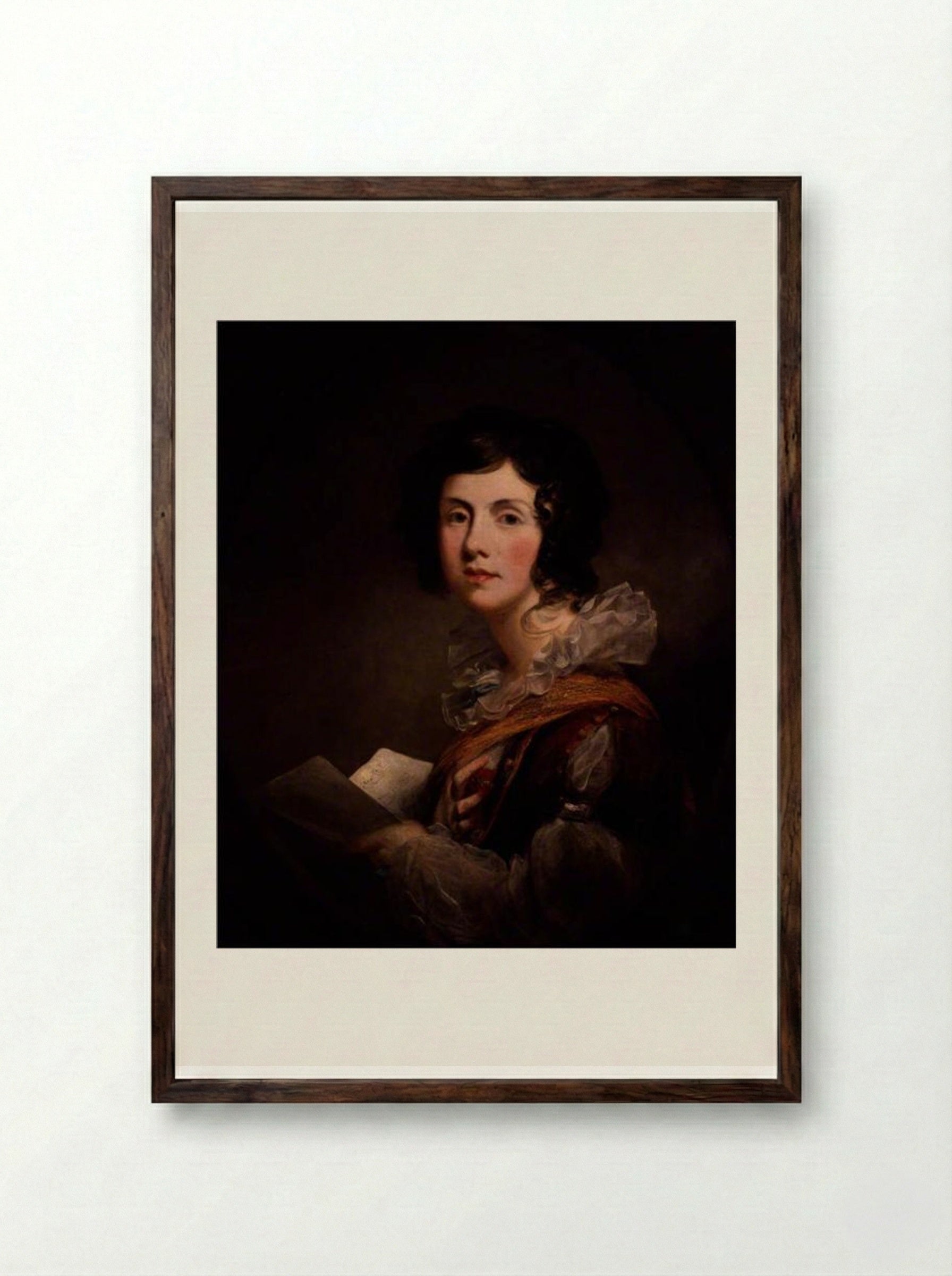 Catherine Capel-Coningsby, née Stephens, Countess of Essex - John Jackson - Framed Print Dark Wood