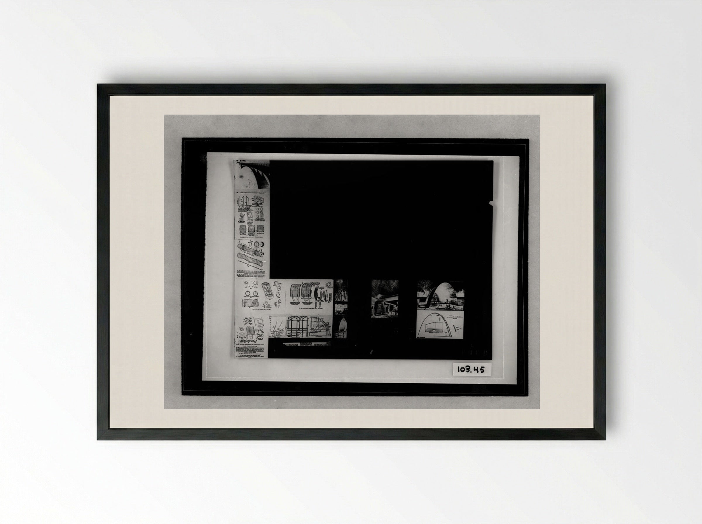 Catholic Church, Torreón, Mexico (Architectural Study) - Walter Gropius - Framed Print Black