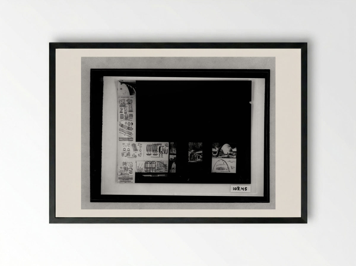 Catholic Church, Torreón, Mexico (Architectural Study) - Walter Gropius - Framed Print Black