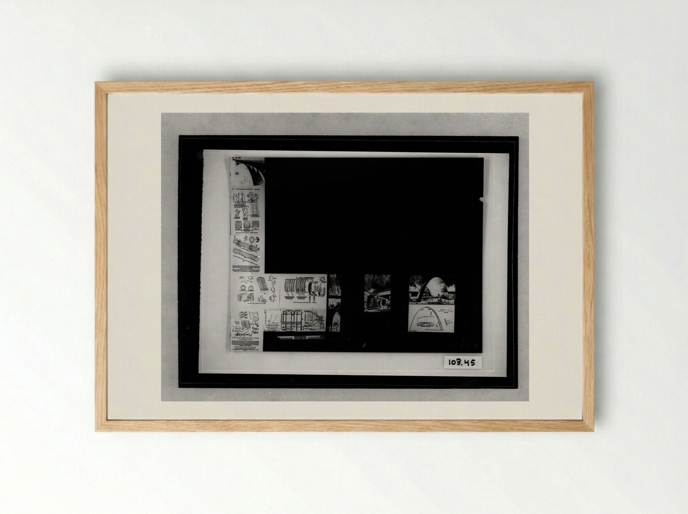 Catholic Church, Torreón, Mexico (Architectural Study) - Walter Gropius - Framed Print Wood