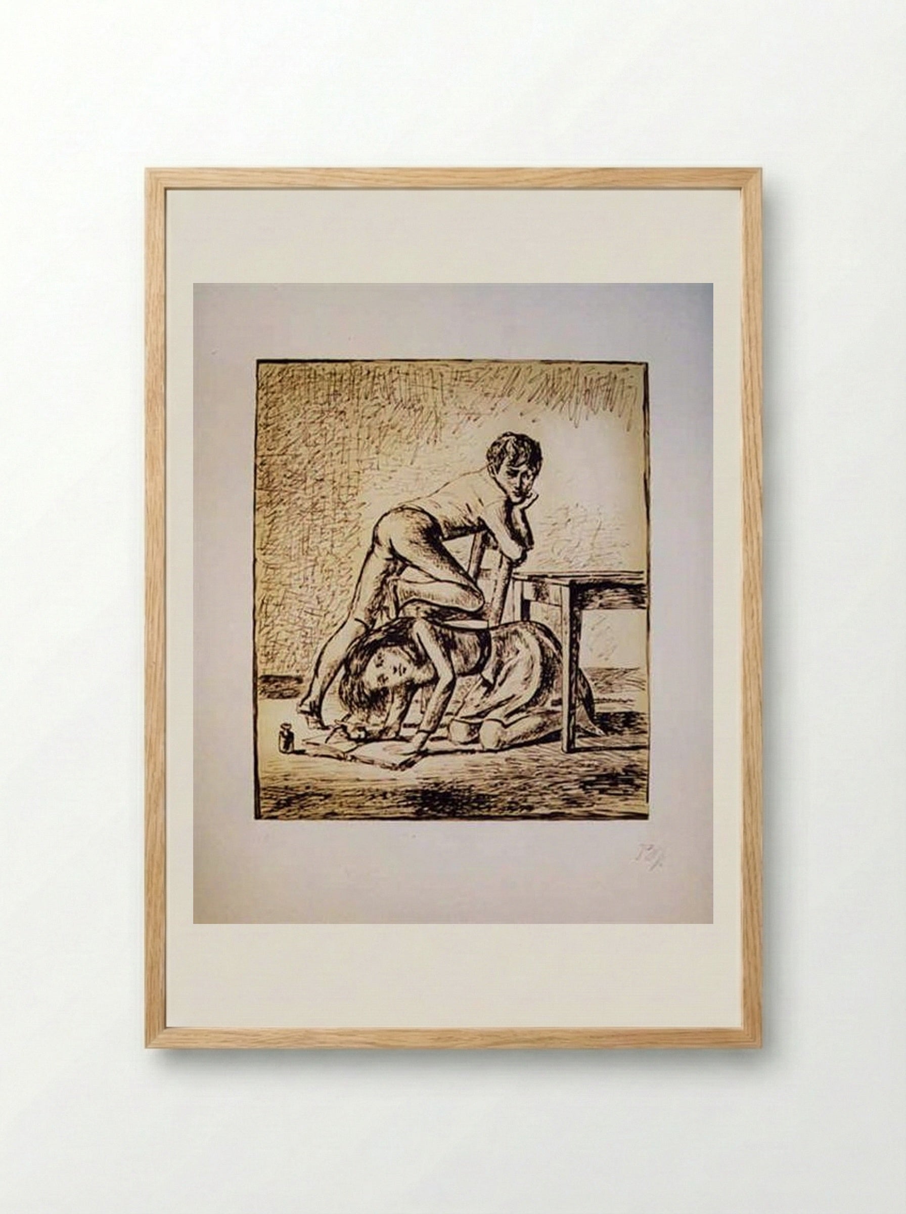 Cathy - Balthus - Framed Print Wood