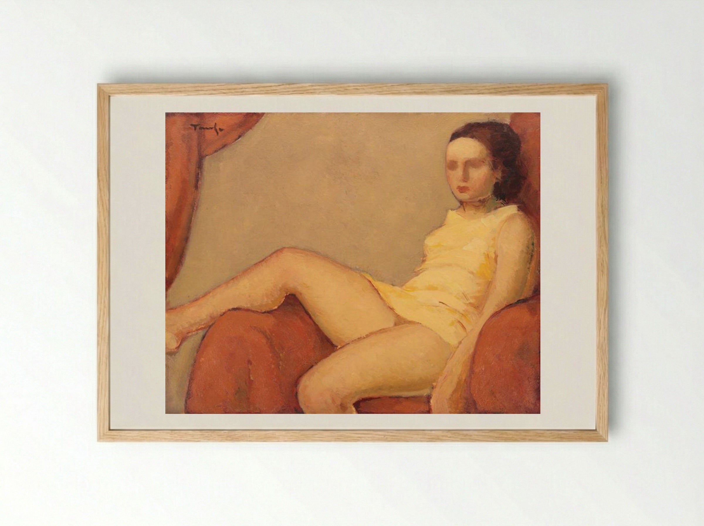 Catrina - Nicolae Tonitza - Framed Print Wood