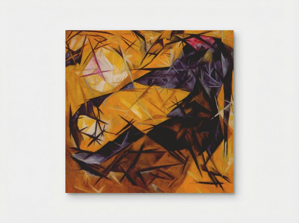 Cats (Rayonist perception in rose, black and yellow) - Natalia Goncharova - Poster