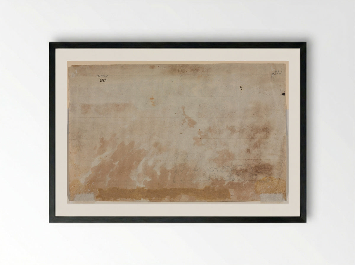 Cattle (verso) - Jules Dupré - Framed Print Black