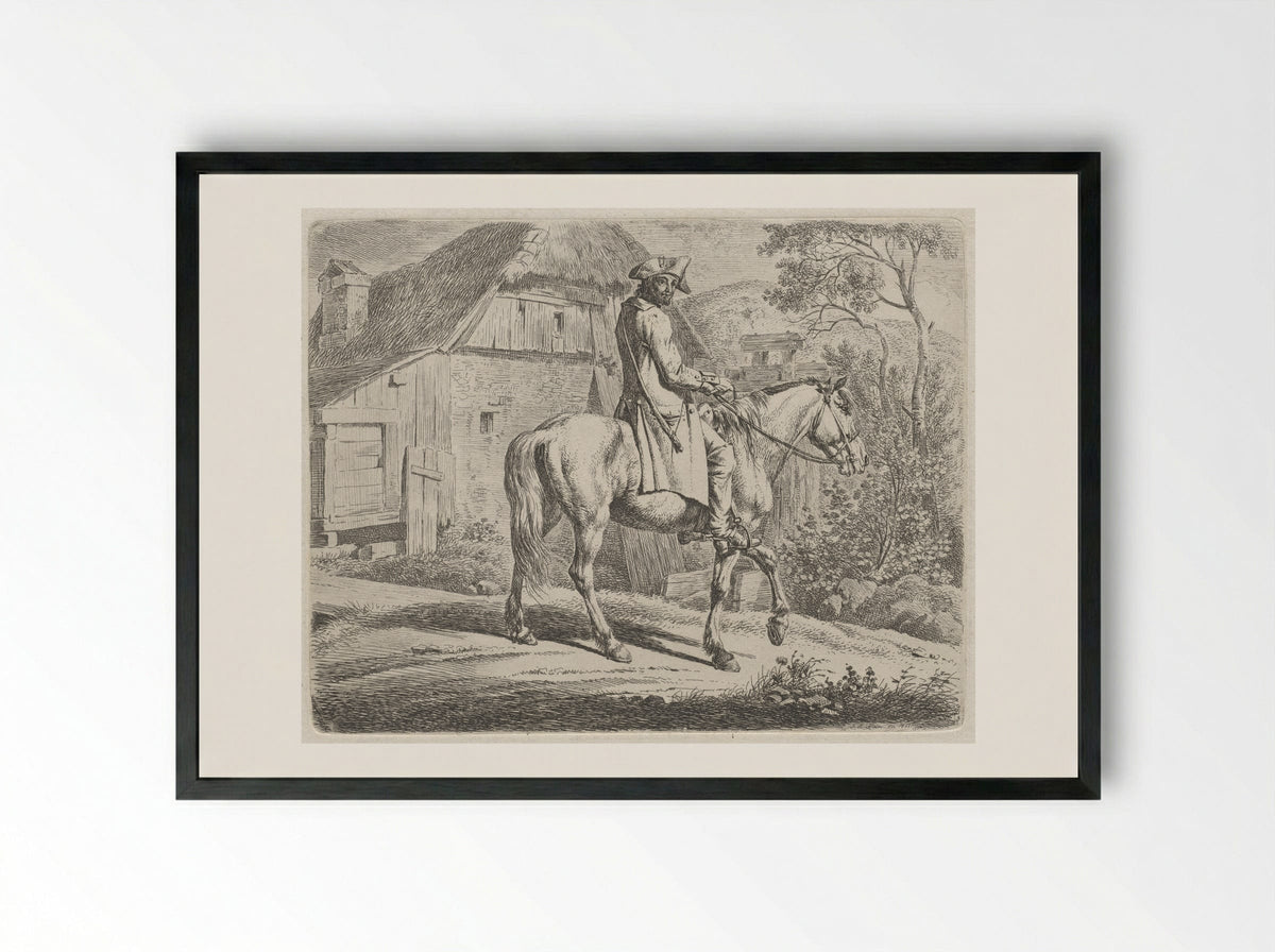 Cattle - Johann Adam Klein - Framed Print Black