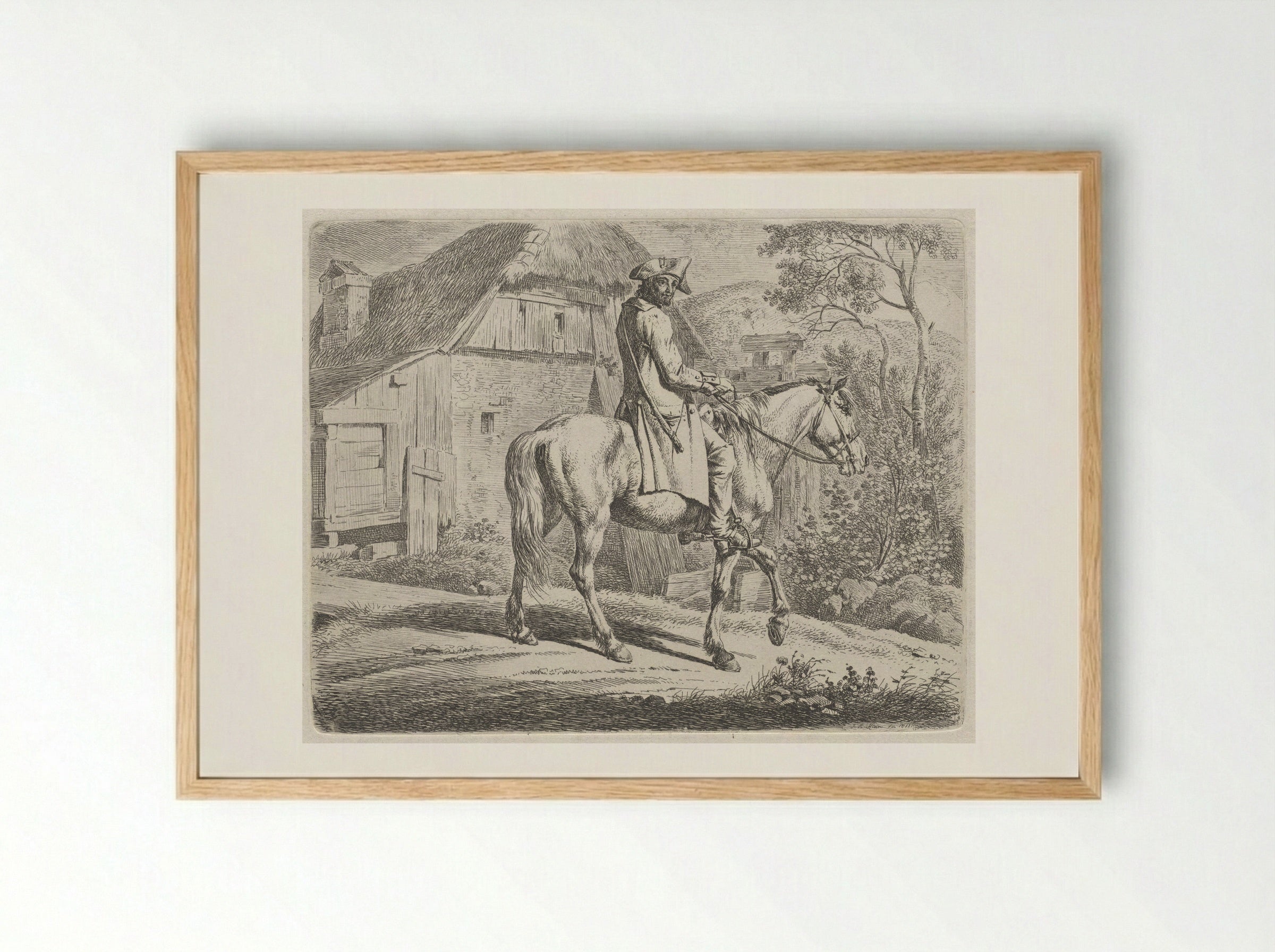 Cattle - Johann Adam Klein - Framed Print Wood