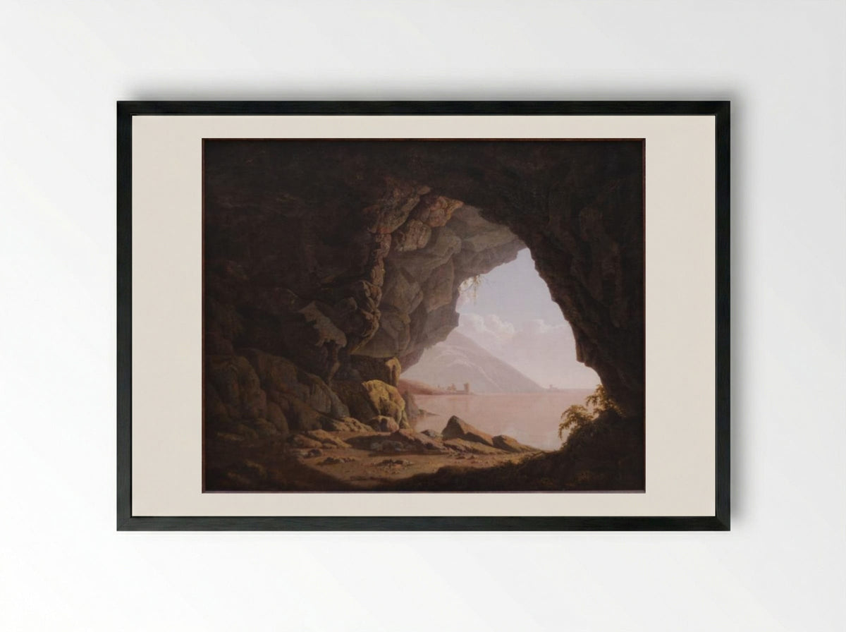 Cavern, Near Naples - Joseph Wright of Derby - Framed Print Black