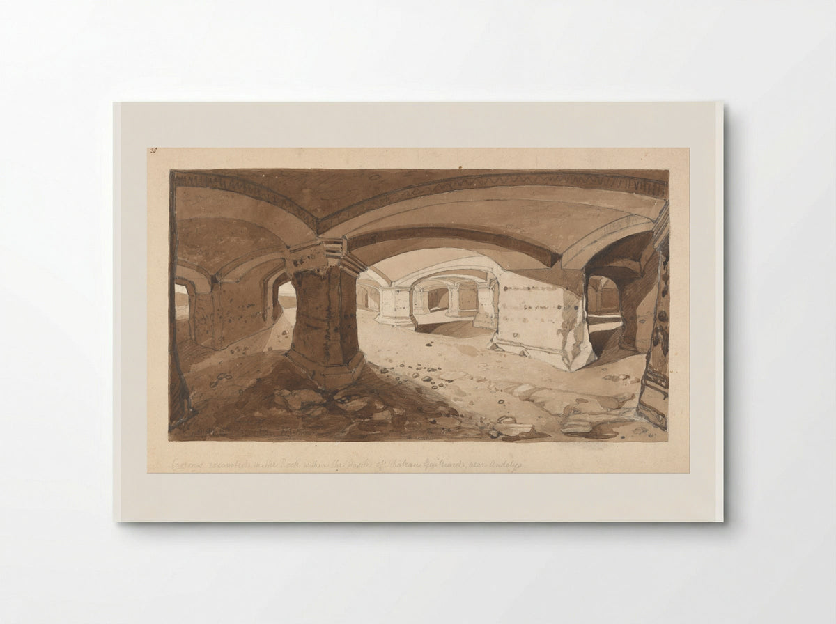 Caverns at Château Gaillard - John Sell Cotman - Poster