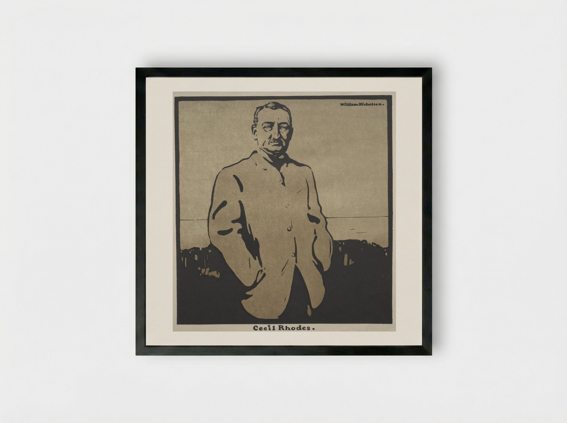 Cecil Rhodes - William Nicholson - Framed Print Black