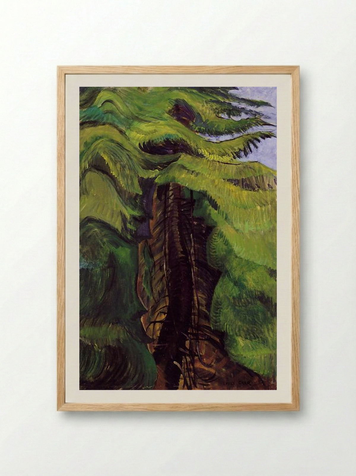 Cedar Sanctuary - Emily Carr - Framed Print Wood