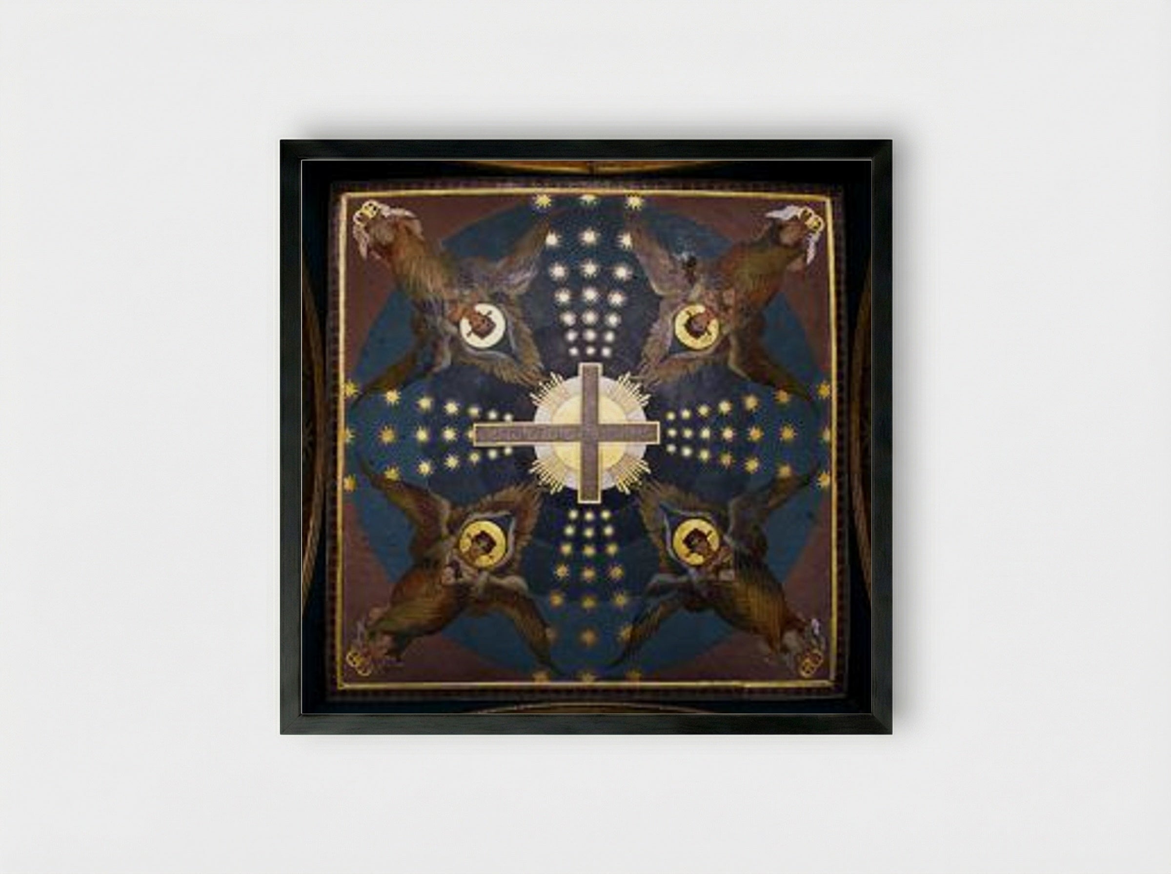 Ceiling at Kiev St. Vladimir Cathedral - Wilhelm Kotarbinski - Framed Print Black