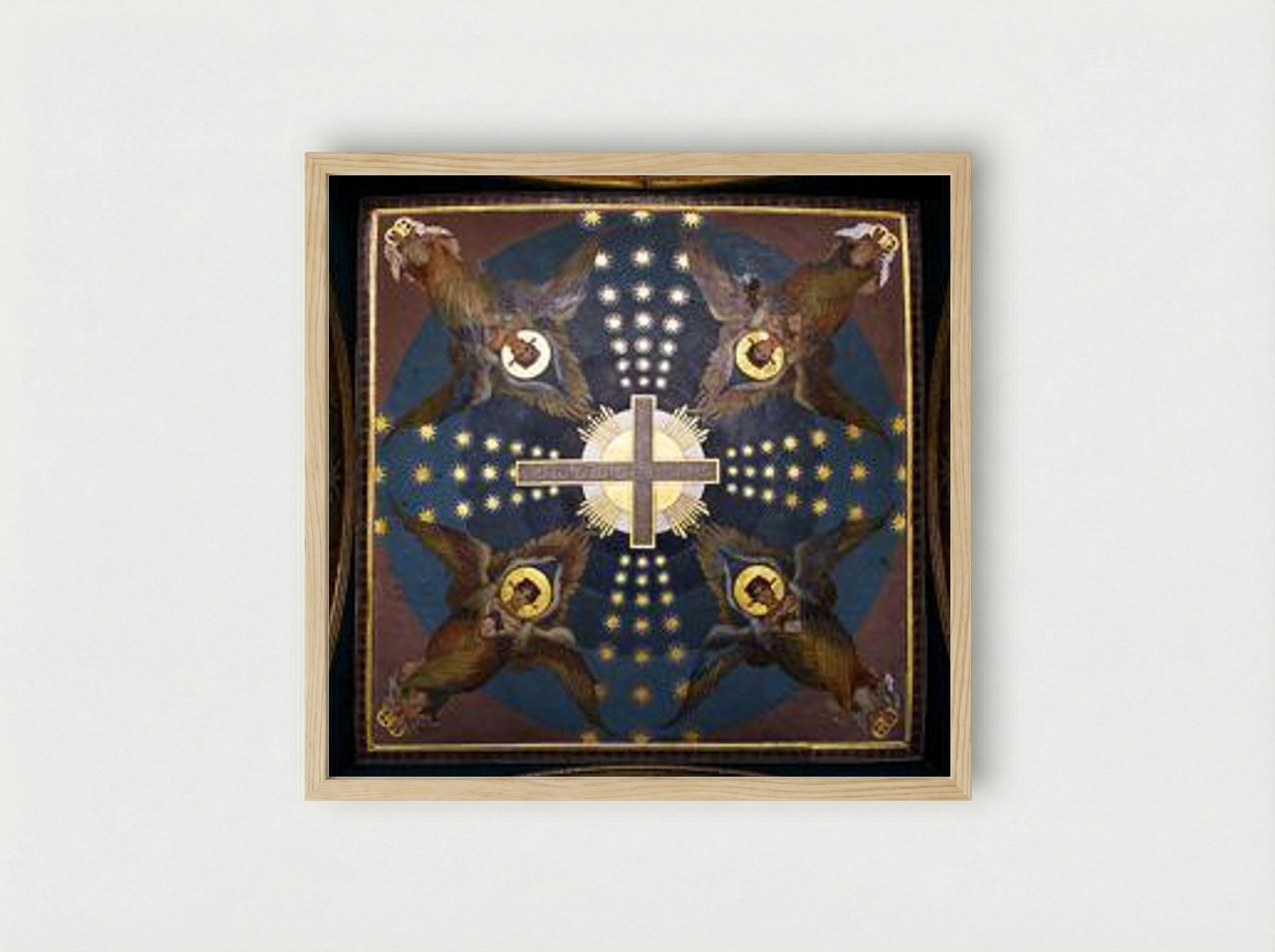 Ceiling at Kiev St. Vladimir Cathedral - Wilhelm Kotarbinski - Framed Print Wood