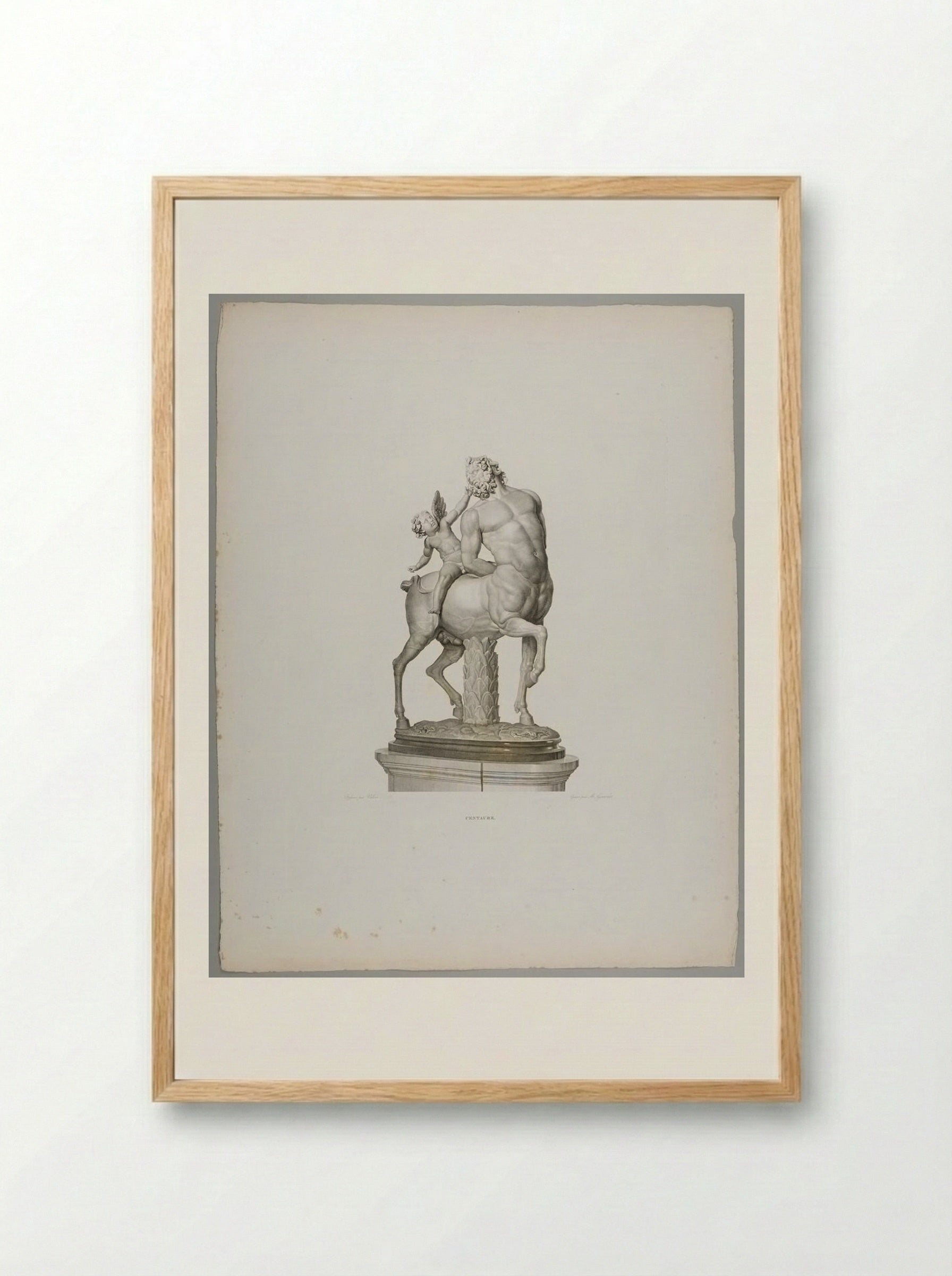 Centaur, after the Antique - Abraham Girardet - Framed Print Wood