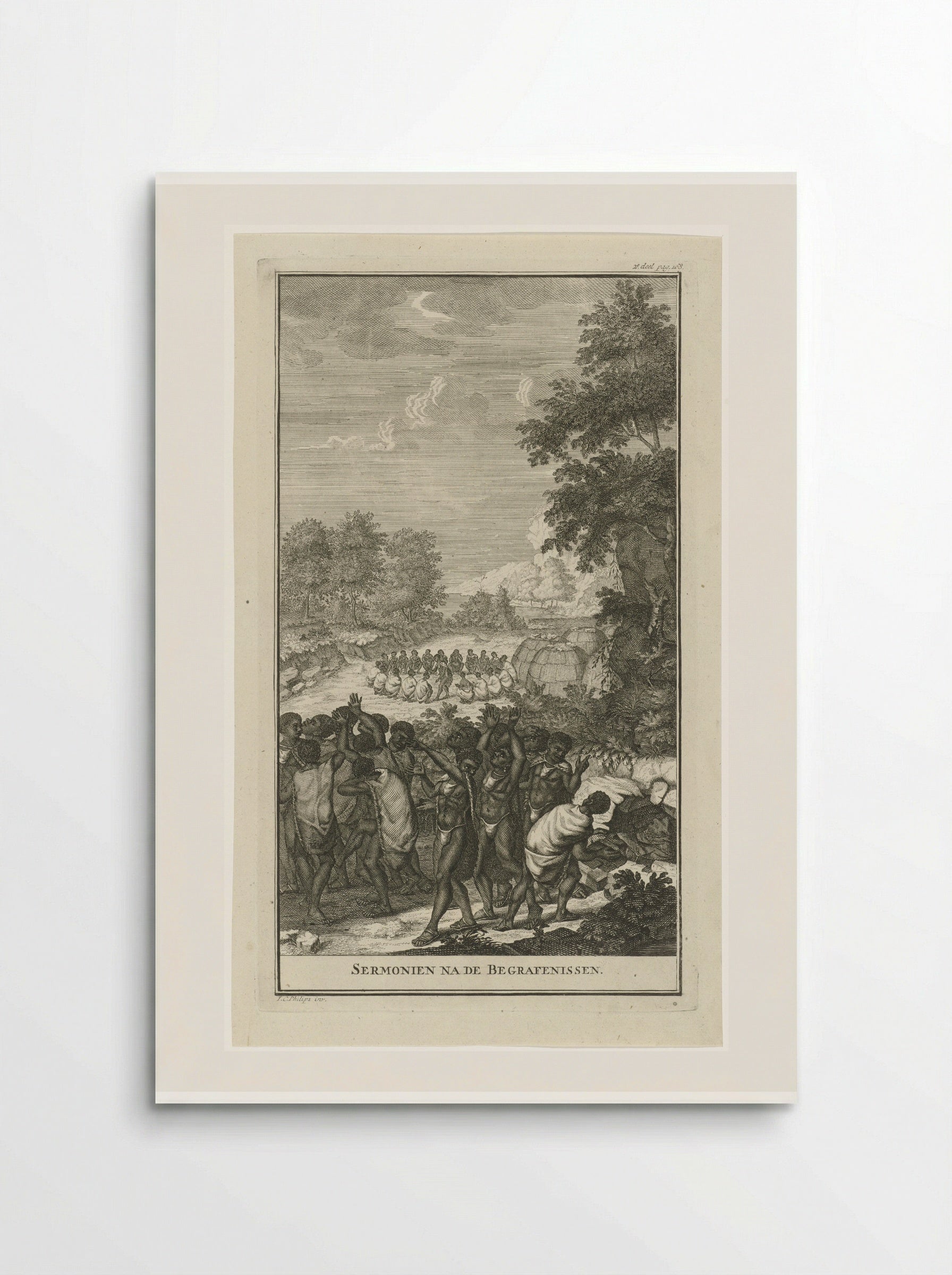 Ceremonie na de begrafenis van een Khoikhoi - Jan Caspar Philips - Poster
