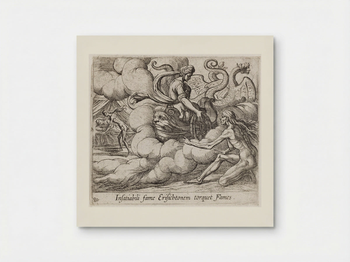 Ceres' Nymph Telling Famine to Strike Erysichthon - Antonio Tempesta - Poster