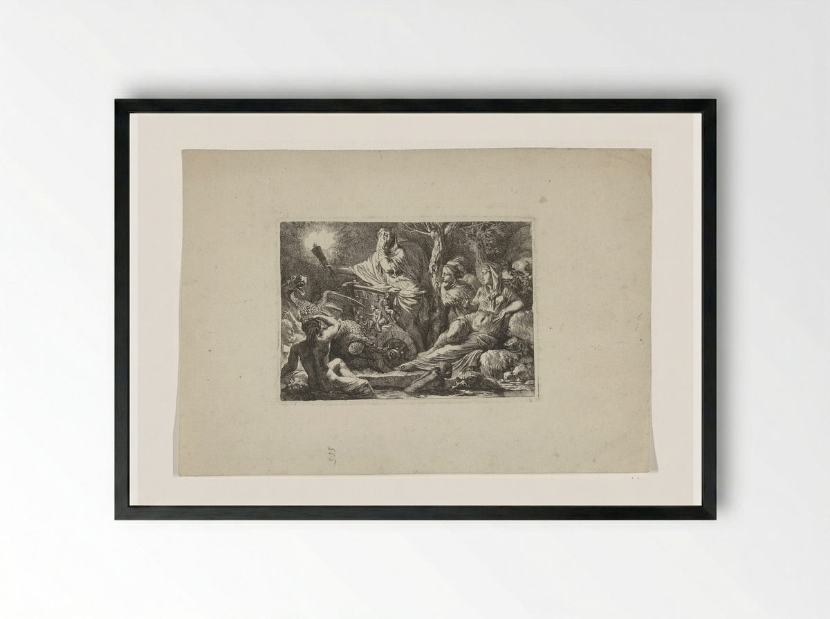 Ceres Searching for Proserpina - Gerard de Lairesse - Framed Print Black