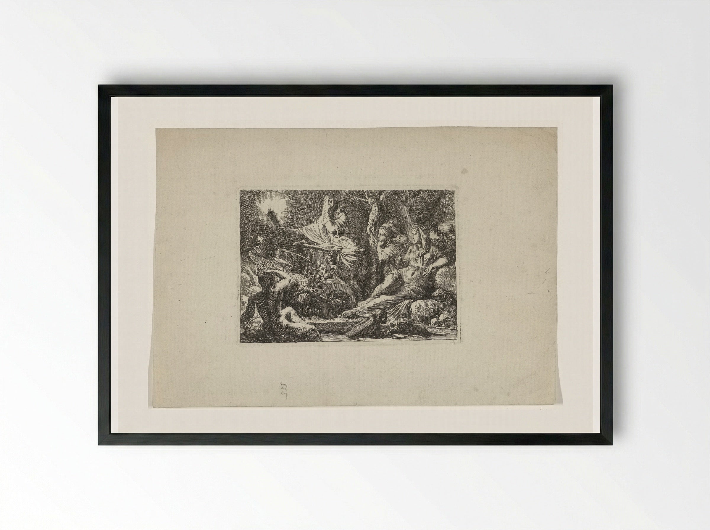 Ceres Searching for Proserpina - Gerard de Lairesse - Framed Print Black