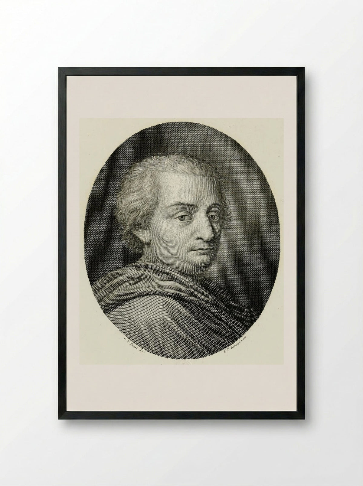 Cesare Bonesana, Marchese di Beccaria - Giuseppe Benaglia - Framed Print Black