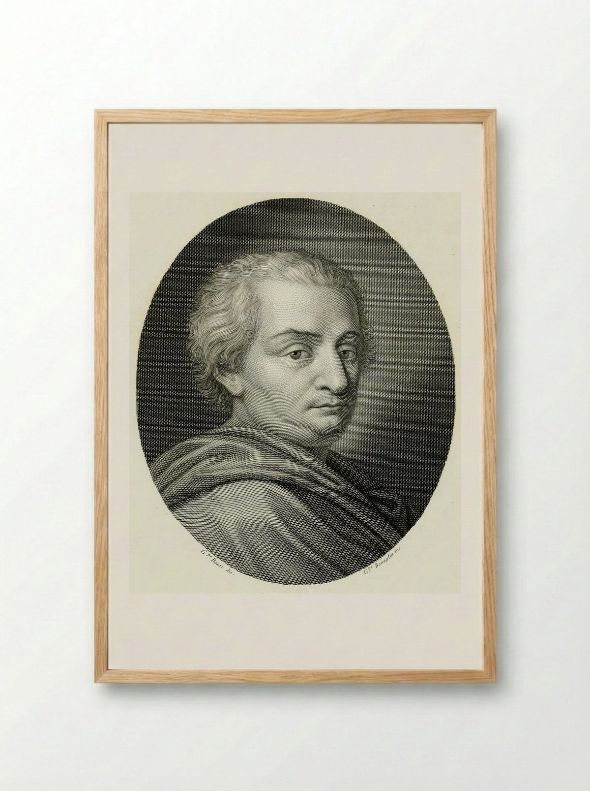 Cesare Bonesana, Marchese di Beccaria - Giuseppe Benaglia - Framed Print Wood