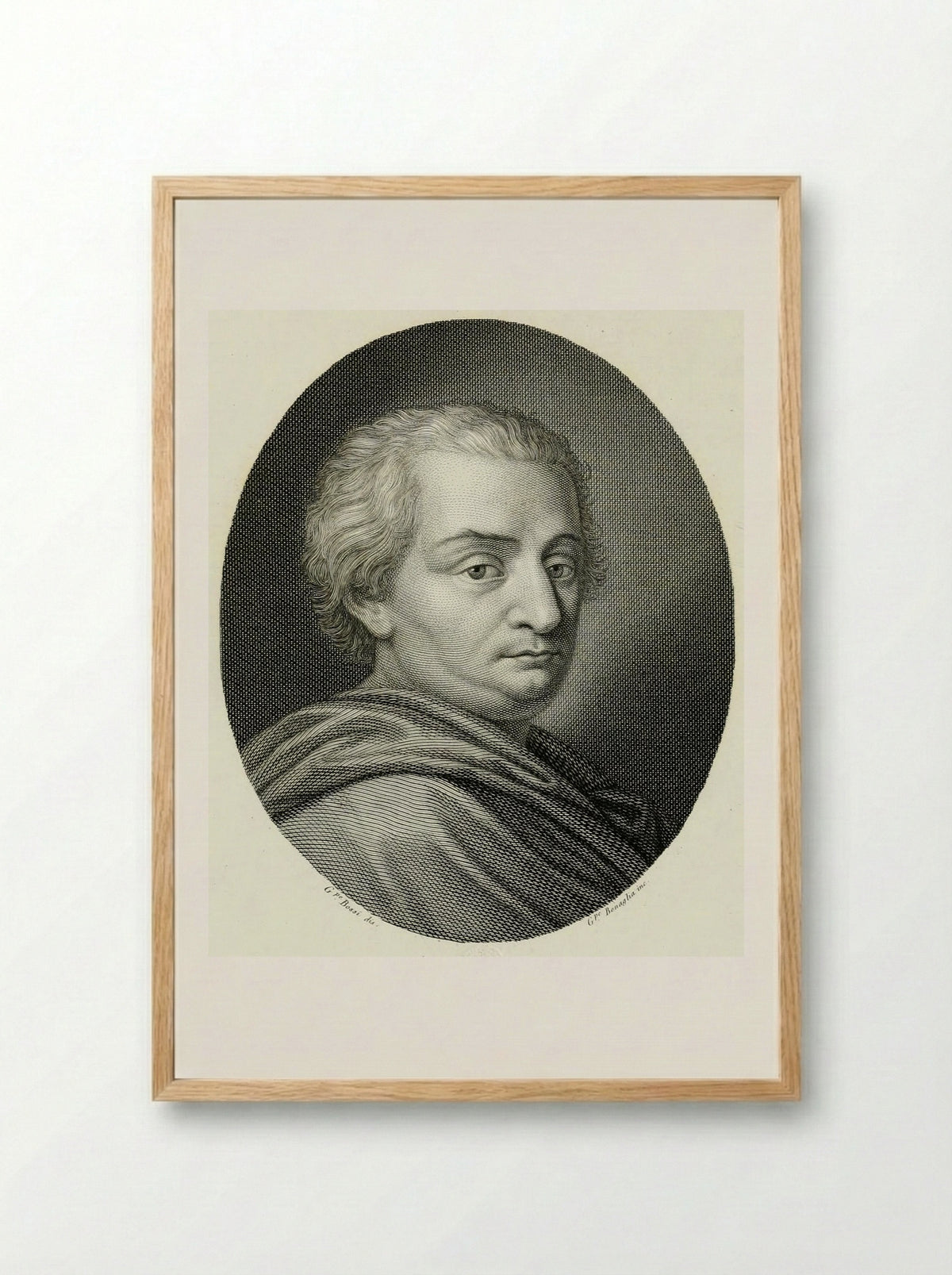 Cesare Bonesana, Marchese di Beccaria - Giuseppe Benaglia - Framed Print Wood