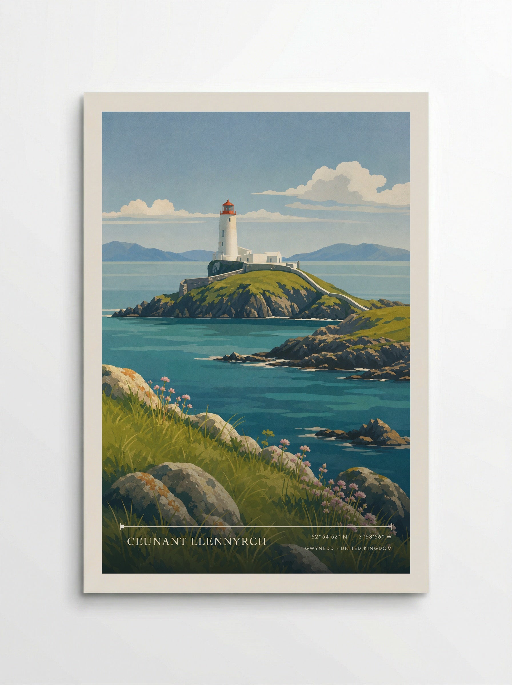 Ceunant Llennyrch Gwynedd United Kingdom Travel Poster - Poster