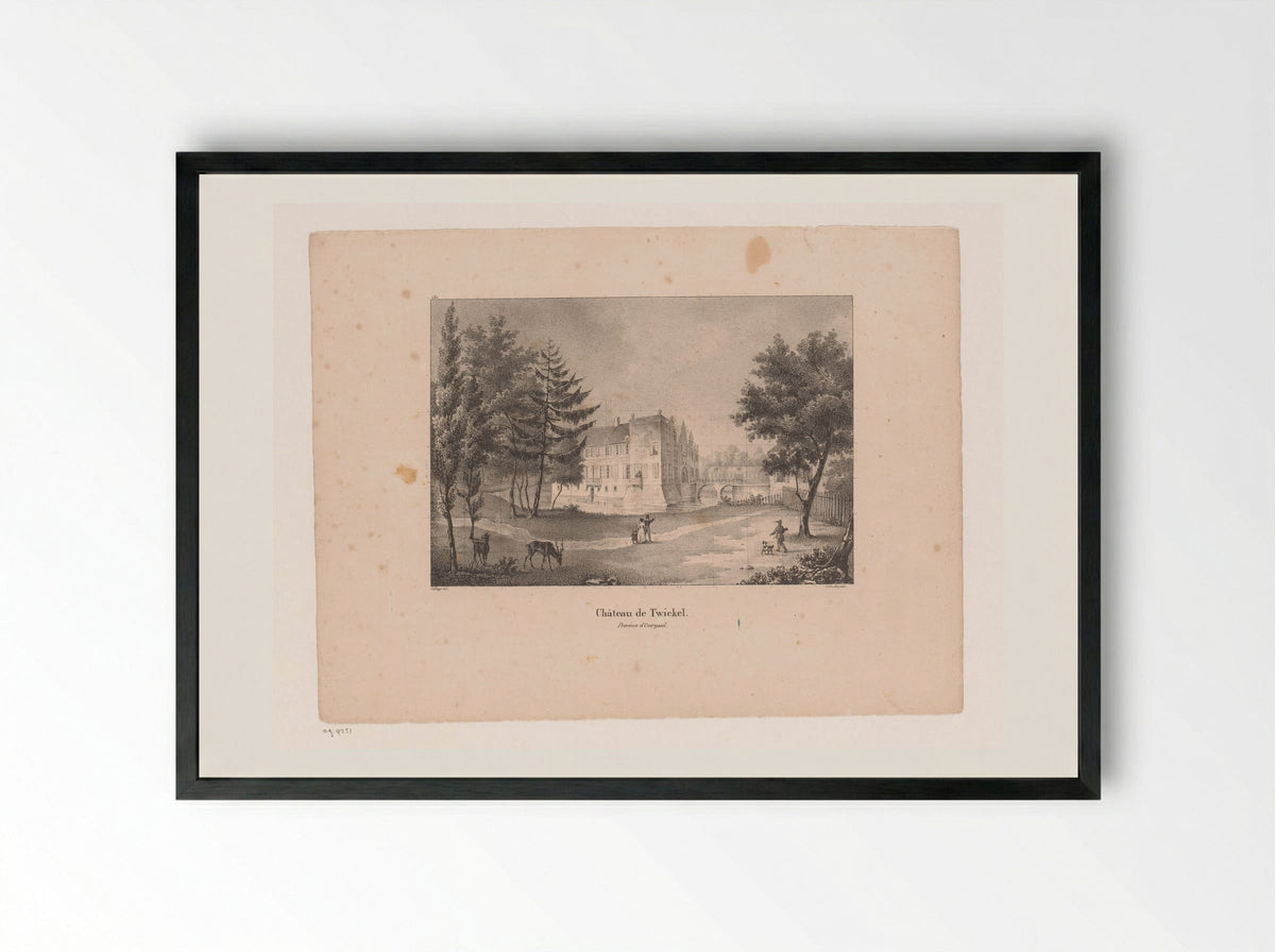 Château de Twickel - Jean Baptiste Ambroise Marcellin Jobard - Framed Print Black