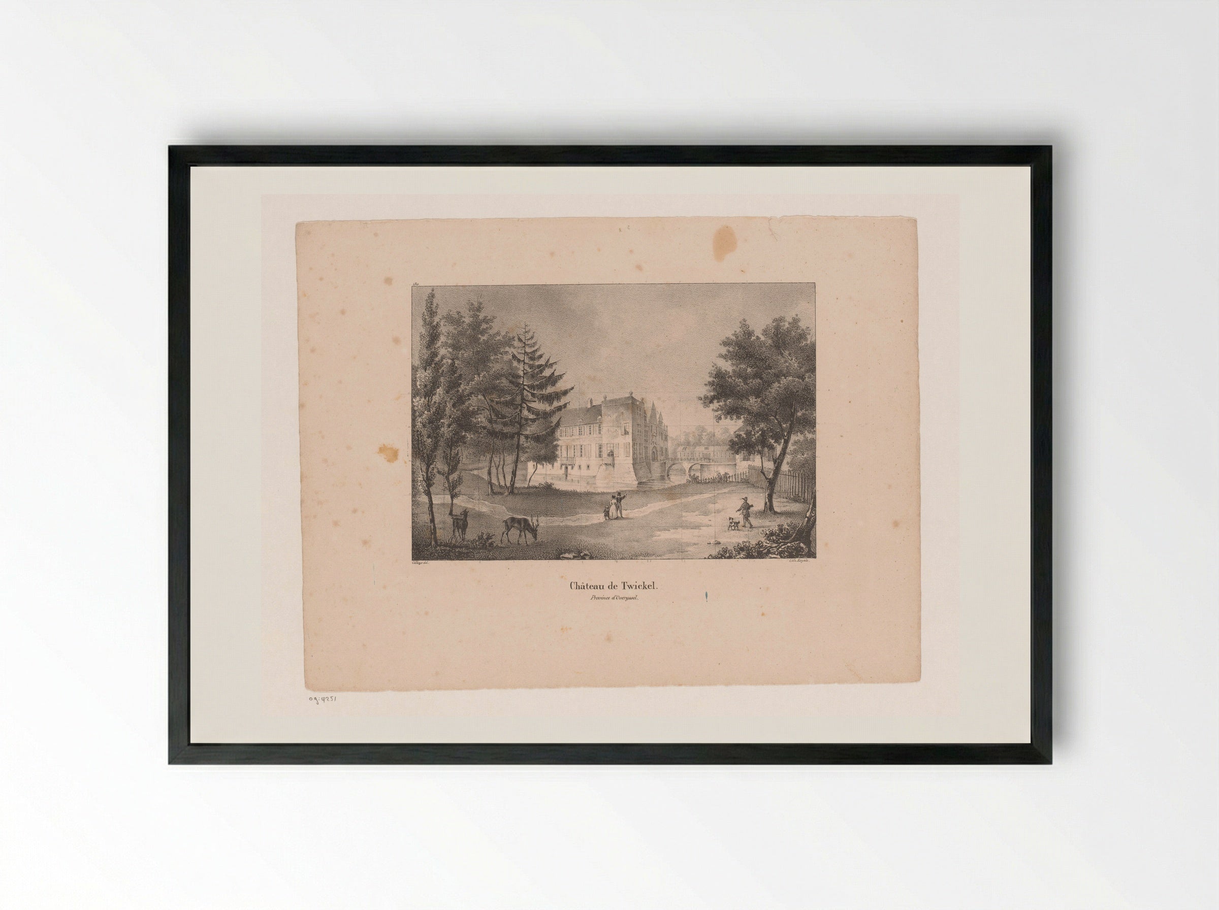 Château de Twickel - Jean Baptiste Ambroise Marcellin Jobard - Framed Print Black